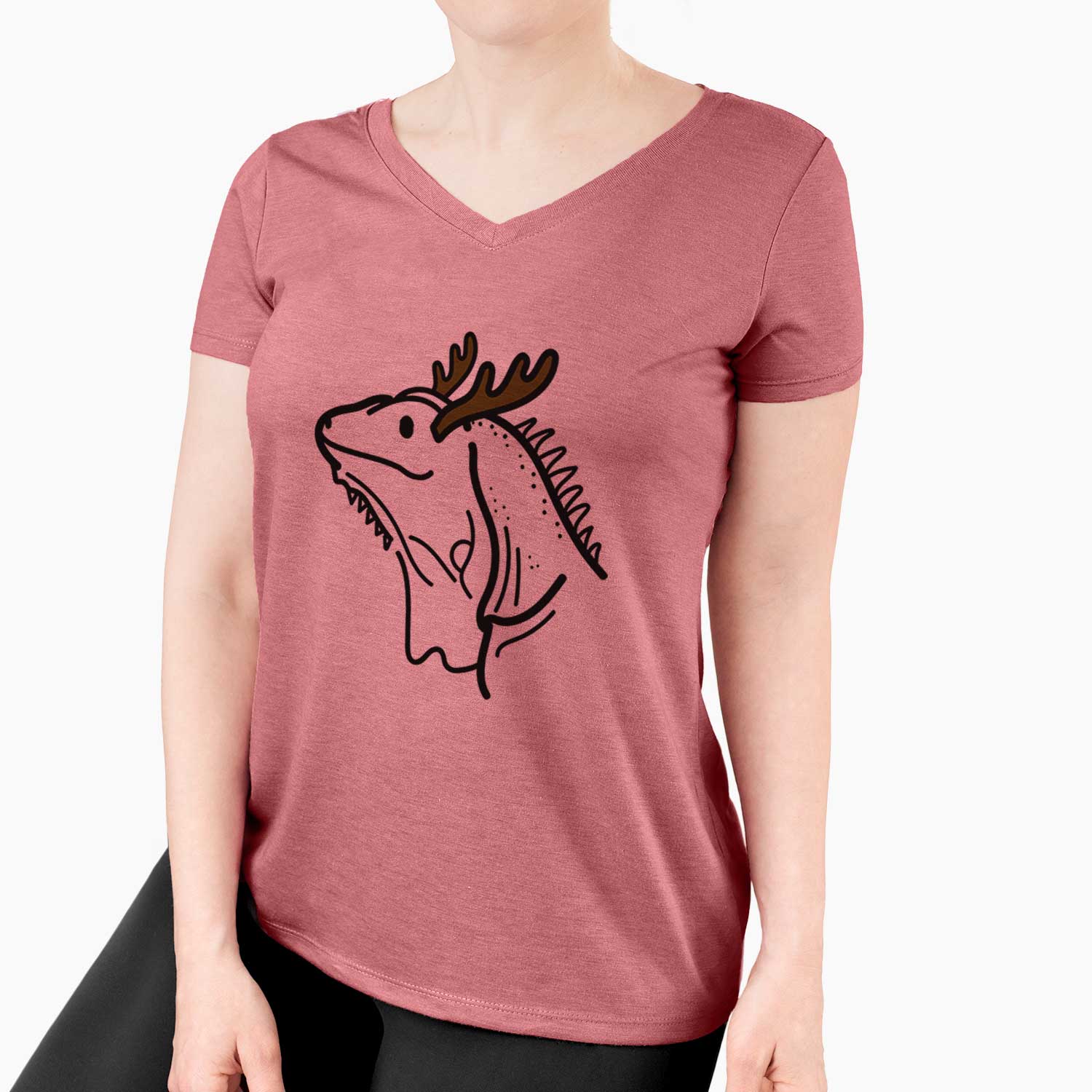 Red Nose Iguana - Louie - Women's V-neck Shirt