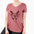 Red Nose Pitbull - Louie - Women's V-neck Shirt