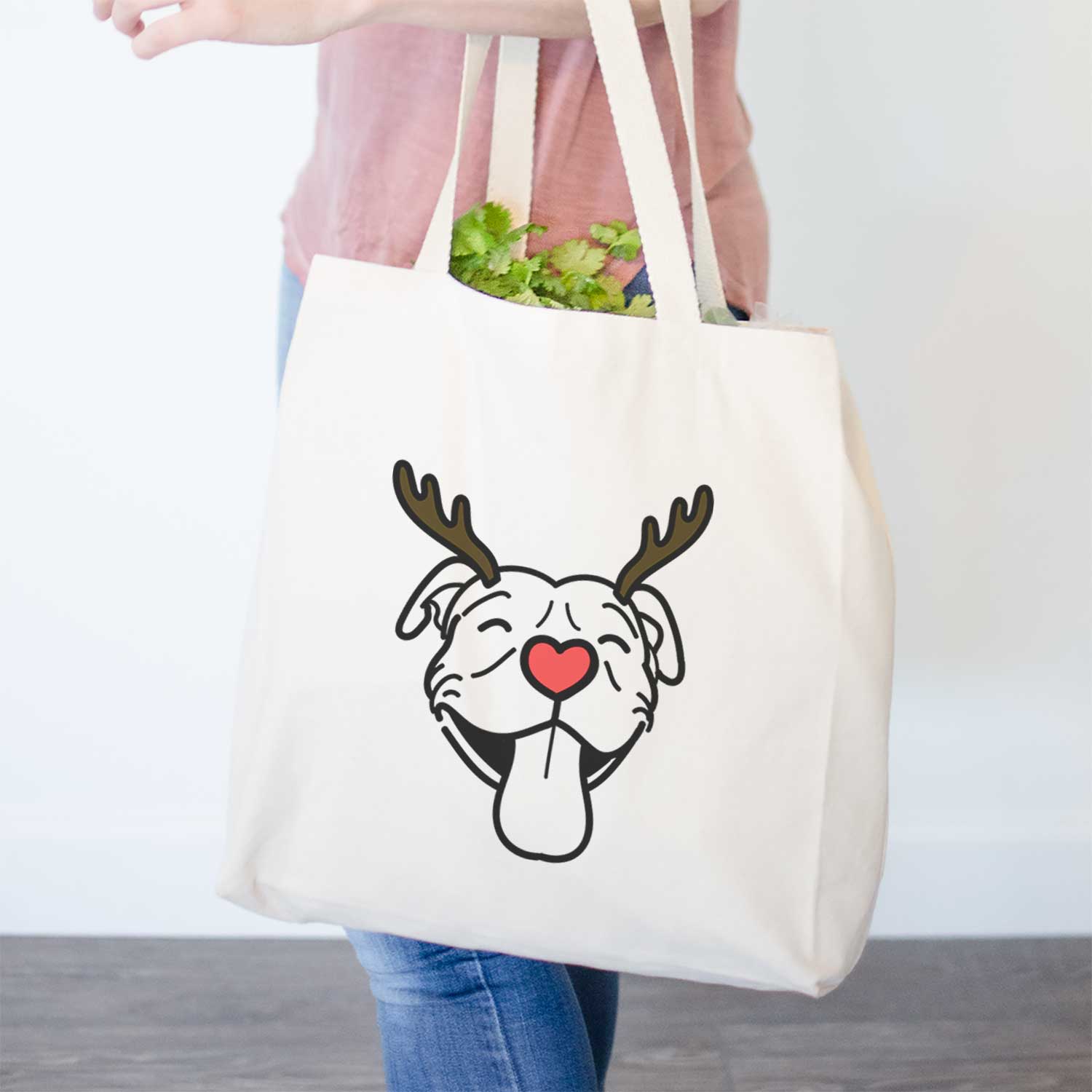 Red Nose Pitbull - Louie - Tote Bag