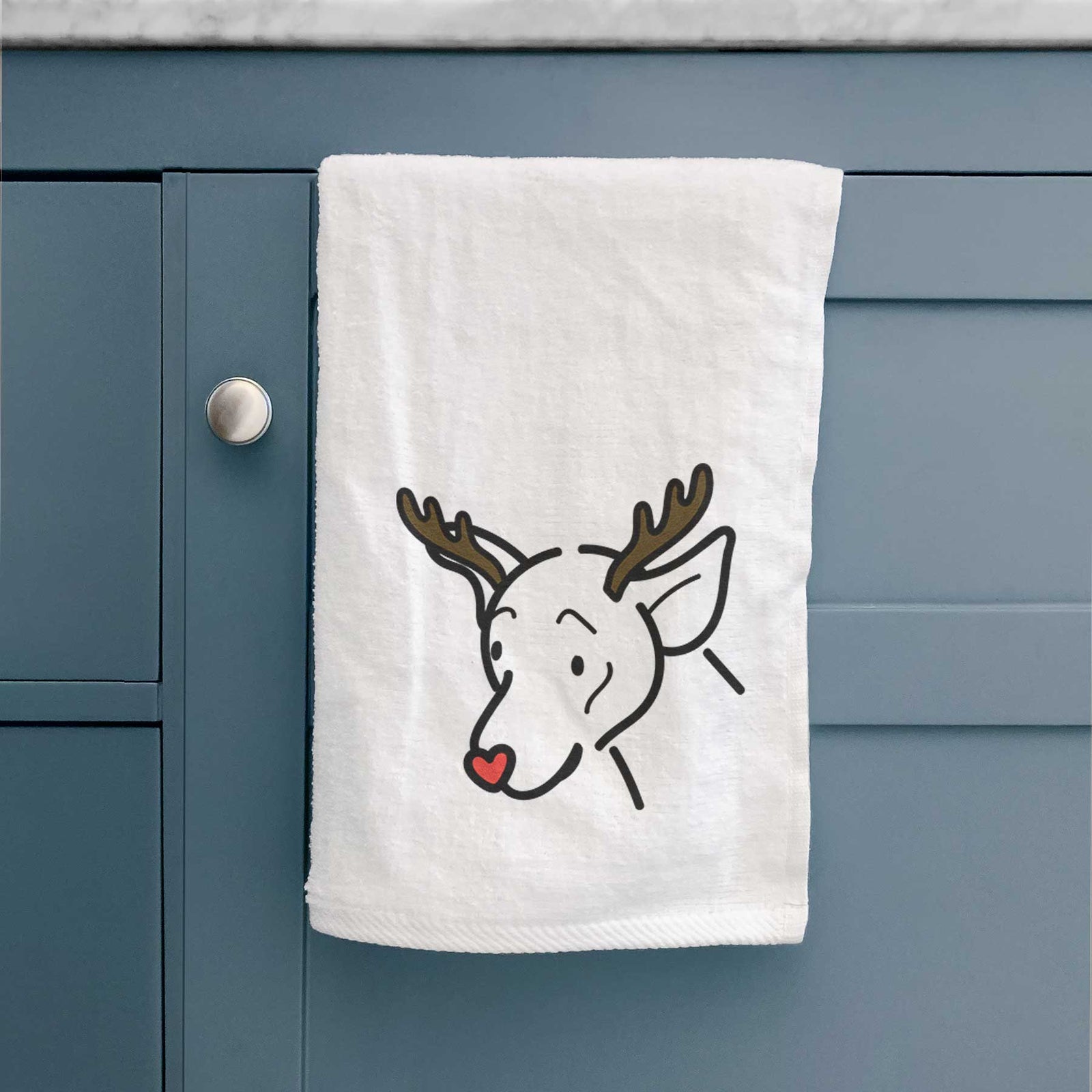 Red Nose Mixed Breed - Lucky - Decorative Hand Towel