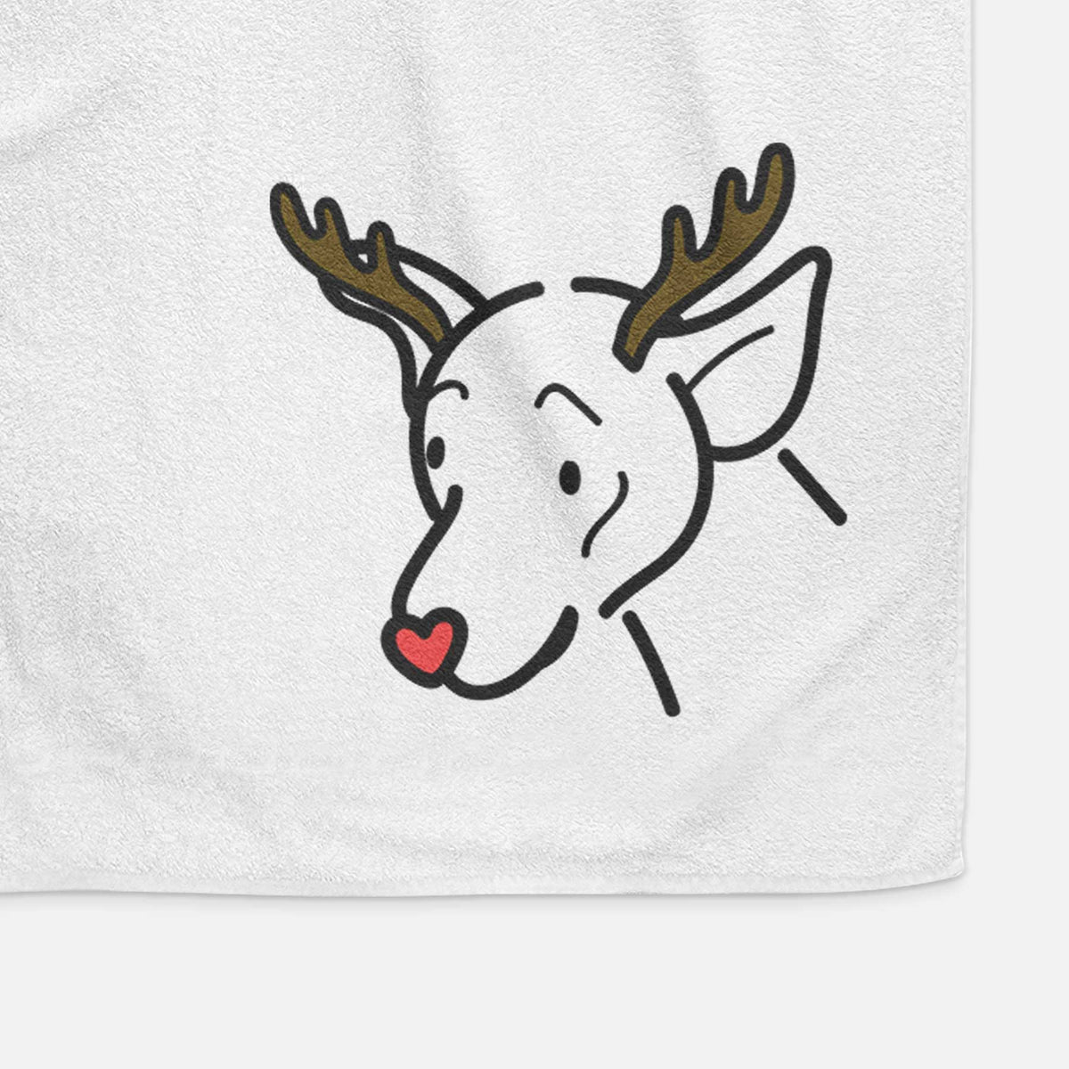 Red Nose Mixed Breed - Lucky - Decorative Hand Towel