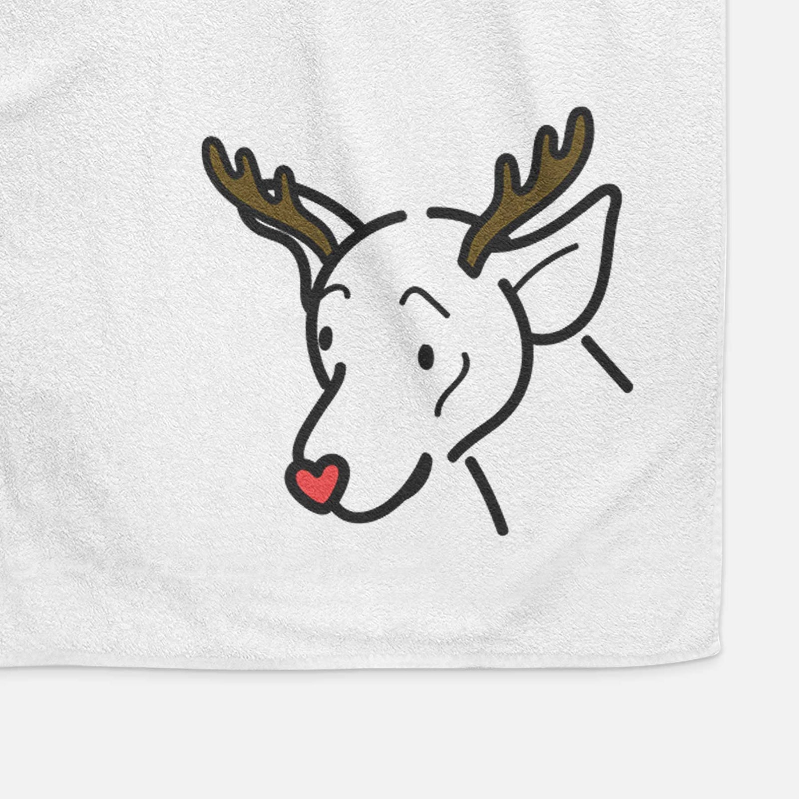 Red Nose Mixed Breed - Lucky - Decorative Hand Towel