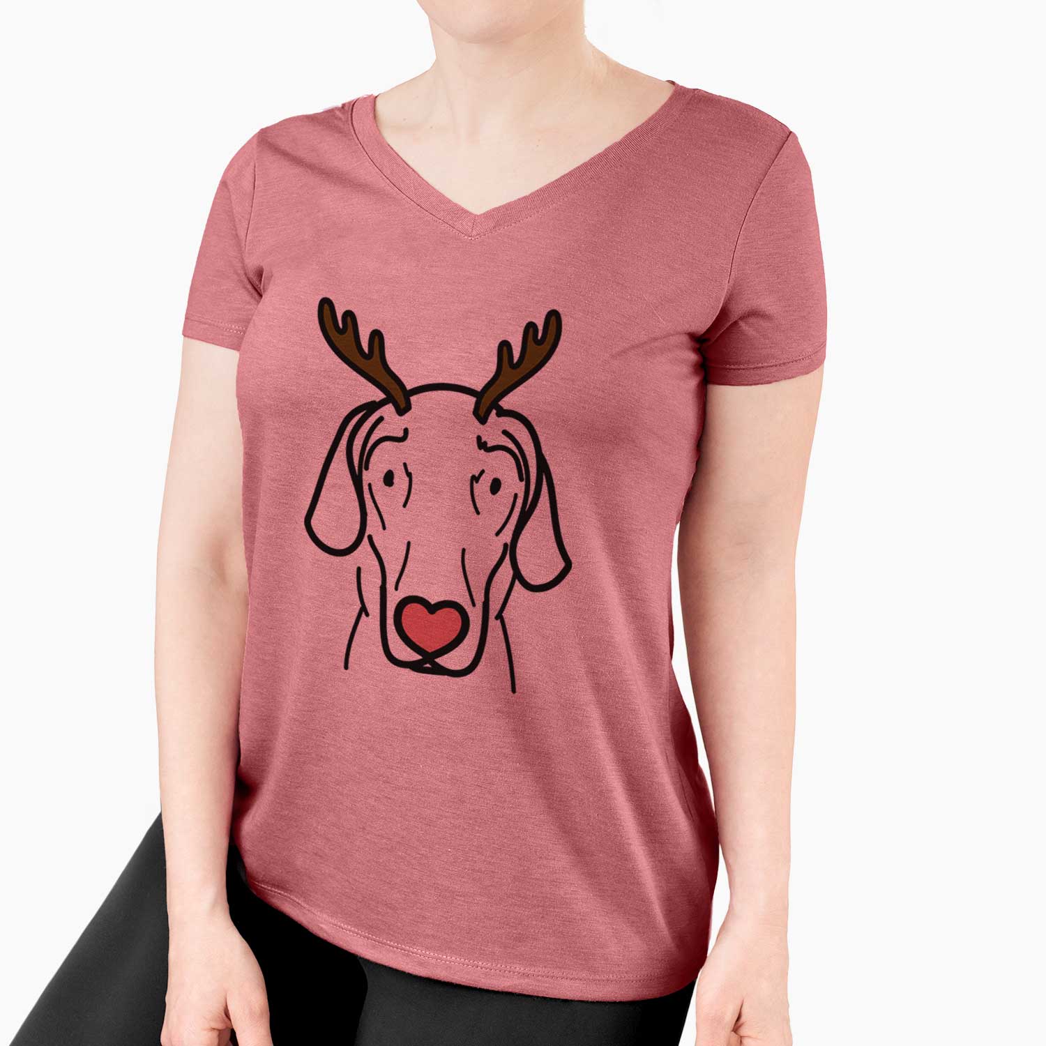 Red Nose Great Dane - Lucy - Women's V-neck Shirt