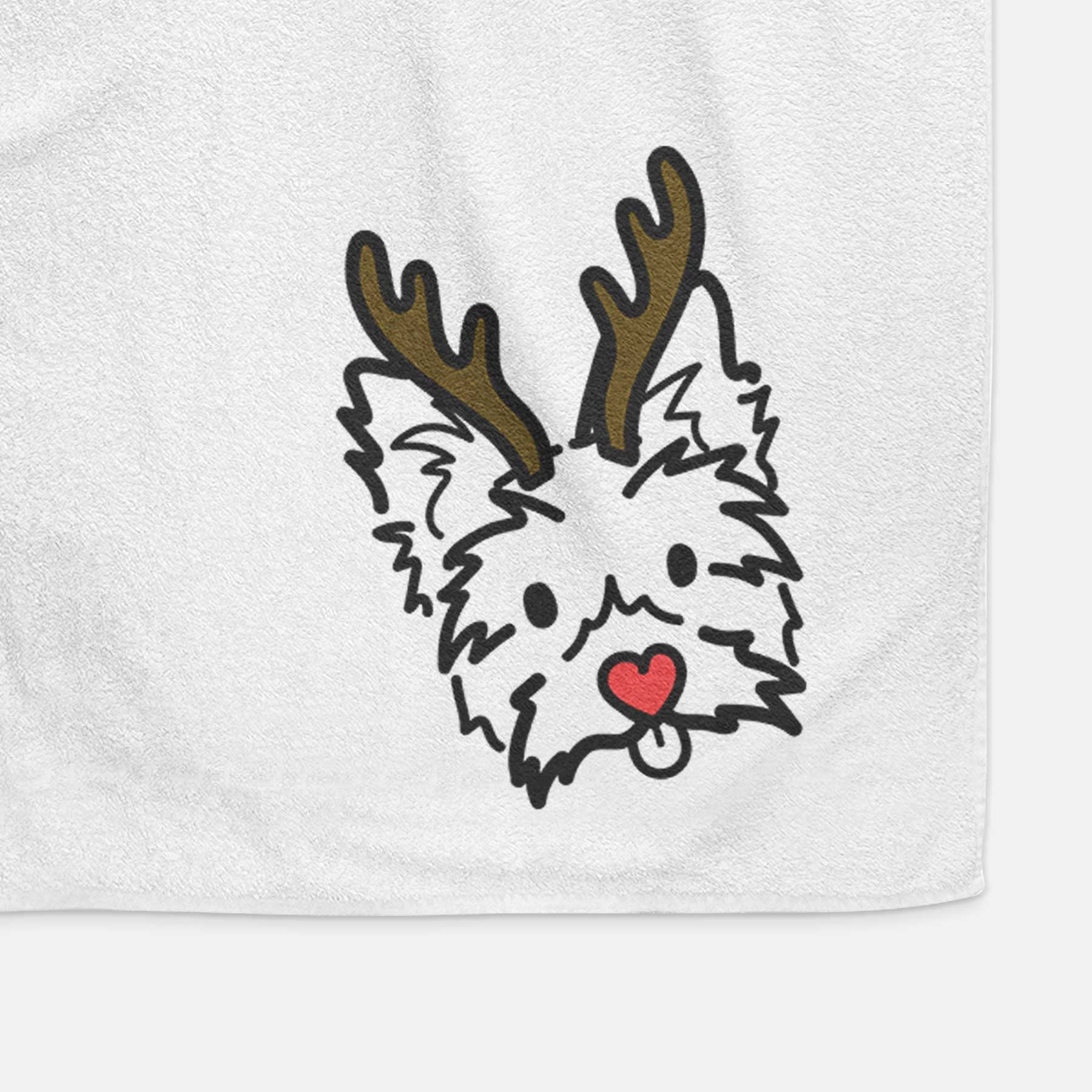 Red Nose Yorkshire Terrier - Luna - Decorative Hand Towel