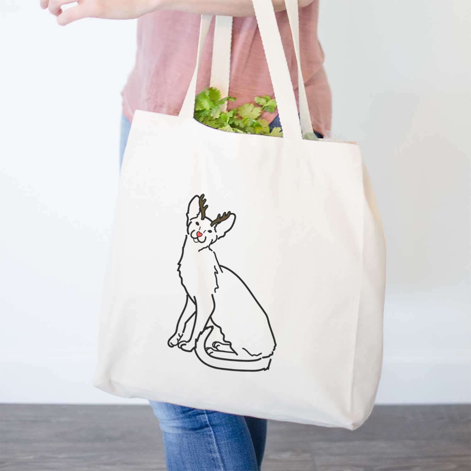 Red Nose Oriental Shorthair Cat - Lyra - Tote Bag