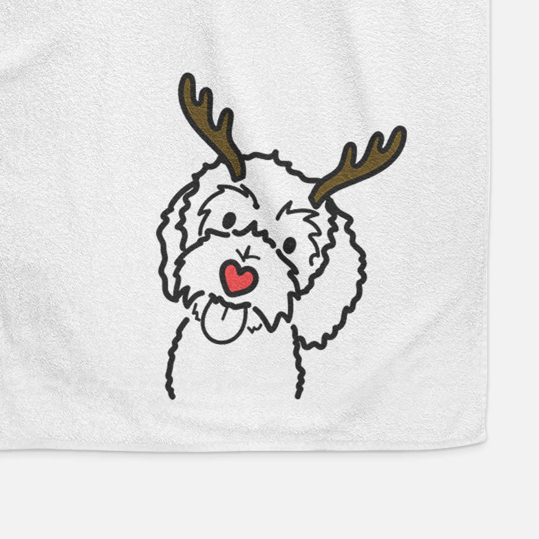 Red Nose Bernedoodle - Mabel - Decorative Hand Towel