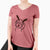 Red Nose Bernedoodle - Mabel - Women's V-neck Shirt