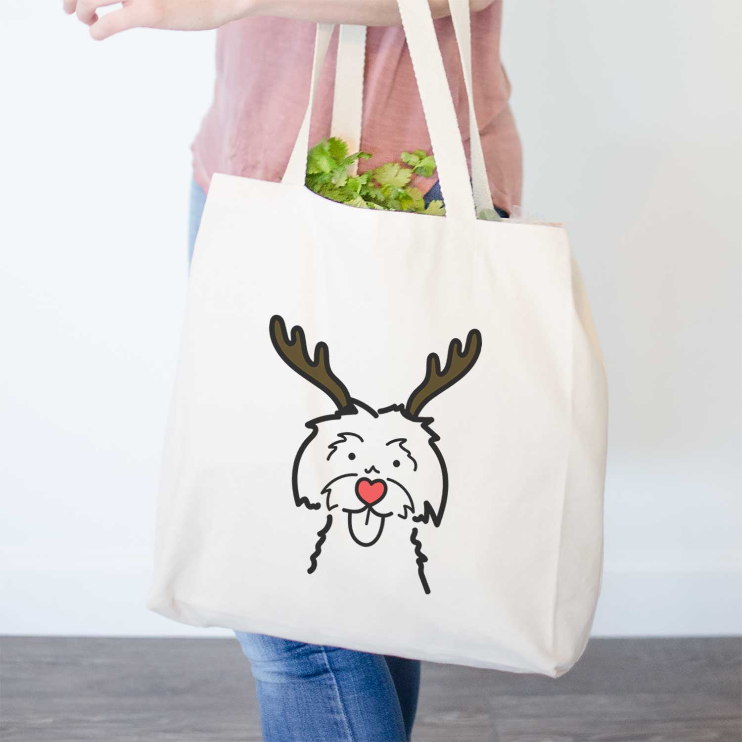 Red Nose Maltese - Tote Bag