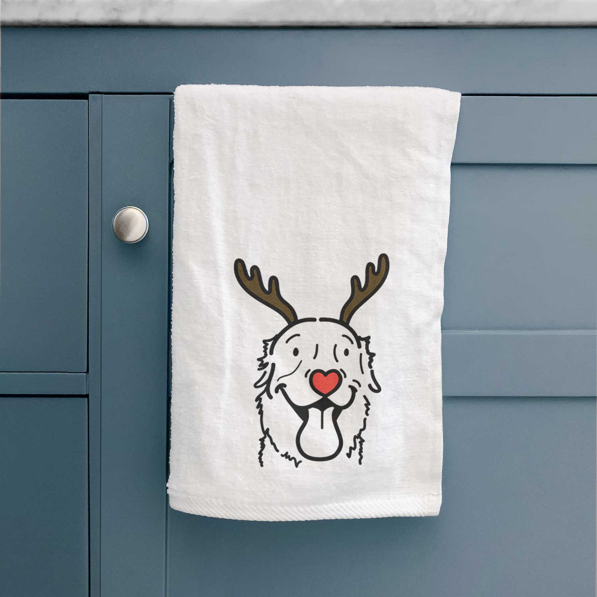 Red Nose Golden Retriever - Maple - Decorative Hand Towel