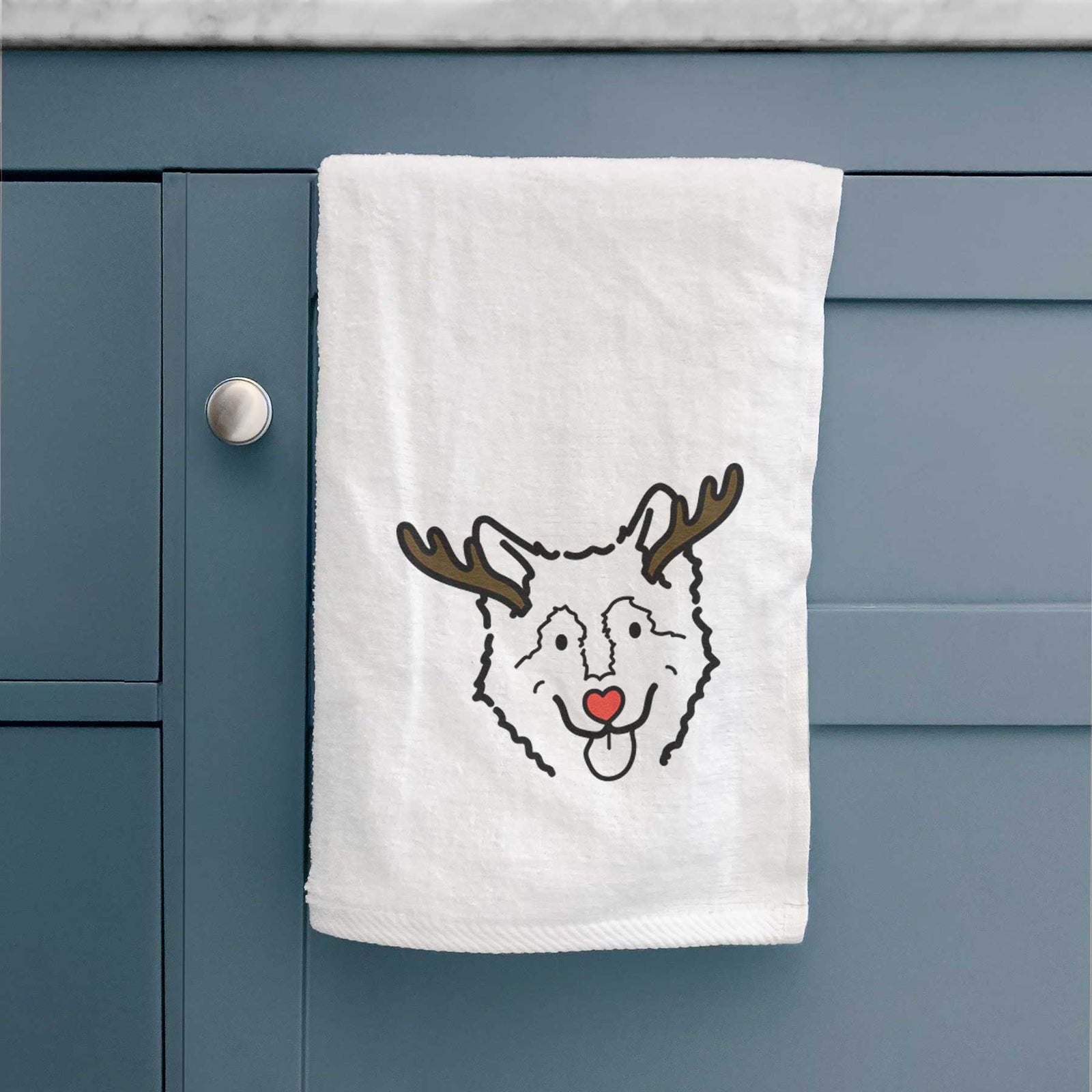 Red Nose Alaskan Malamute - Max - Decorative Hand Towel