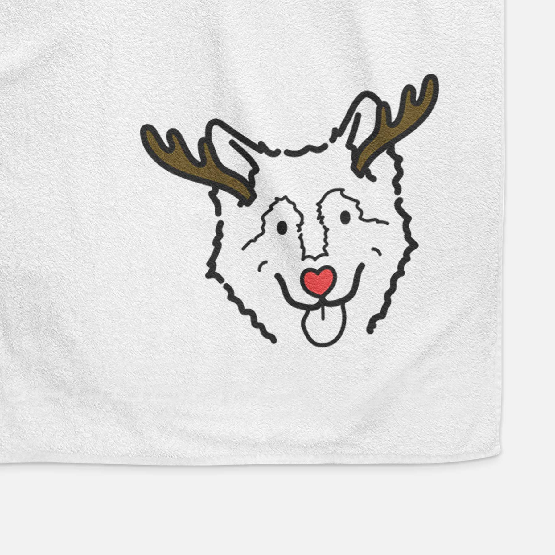 Red Nose Alaskan Malamute - Max - Decorative Hand Towel