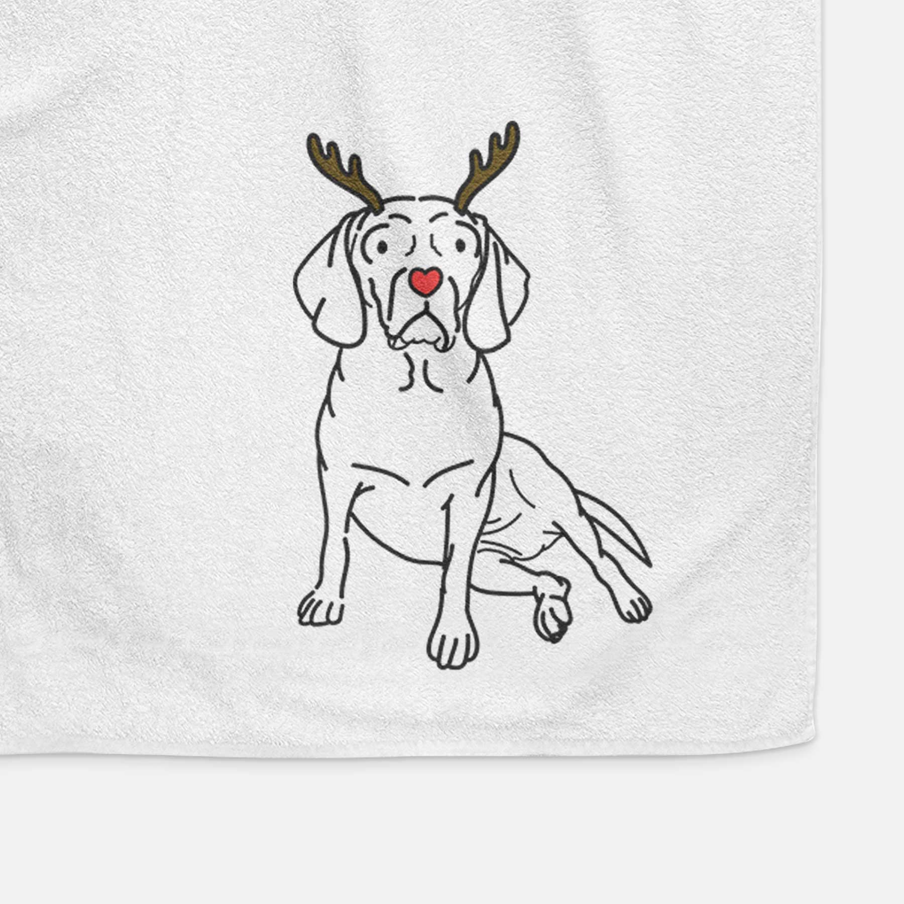 Red Nose Puggle - Mayble - Decorative Hand Towel