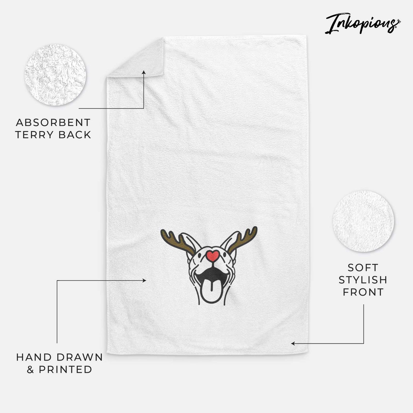 Red Nose Basenji - Merlin - Decorative Hand Towel