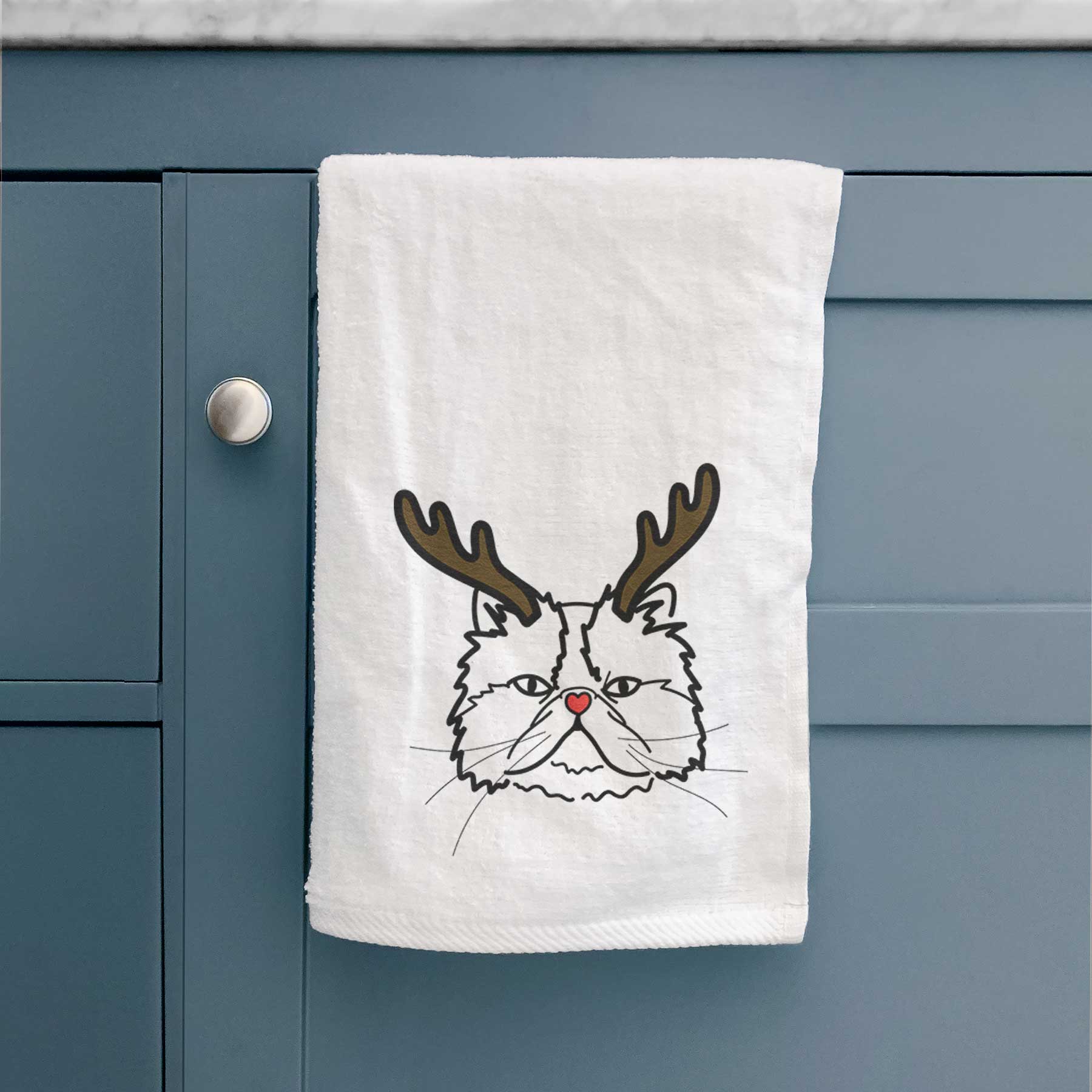 Red Nose Persian Cat - Mila - Decorative Hand Towel