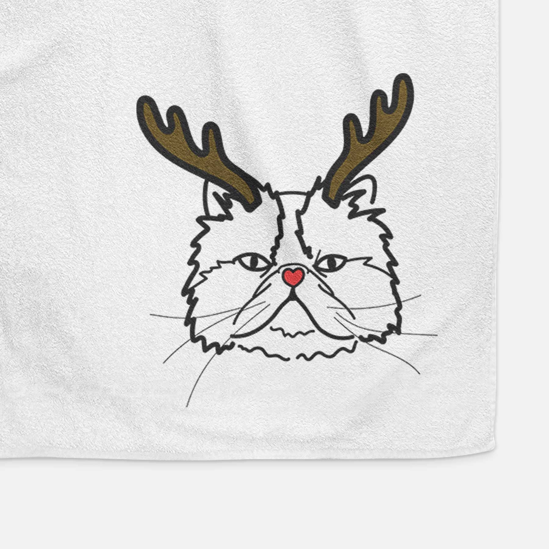 Red Nose Persian Cat - Mila - Decorative Hand Towel