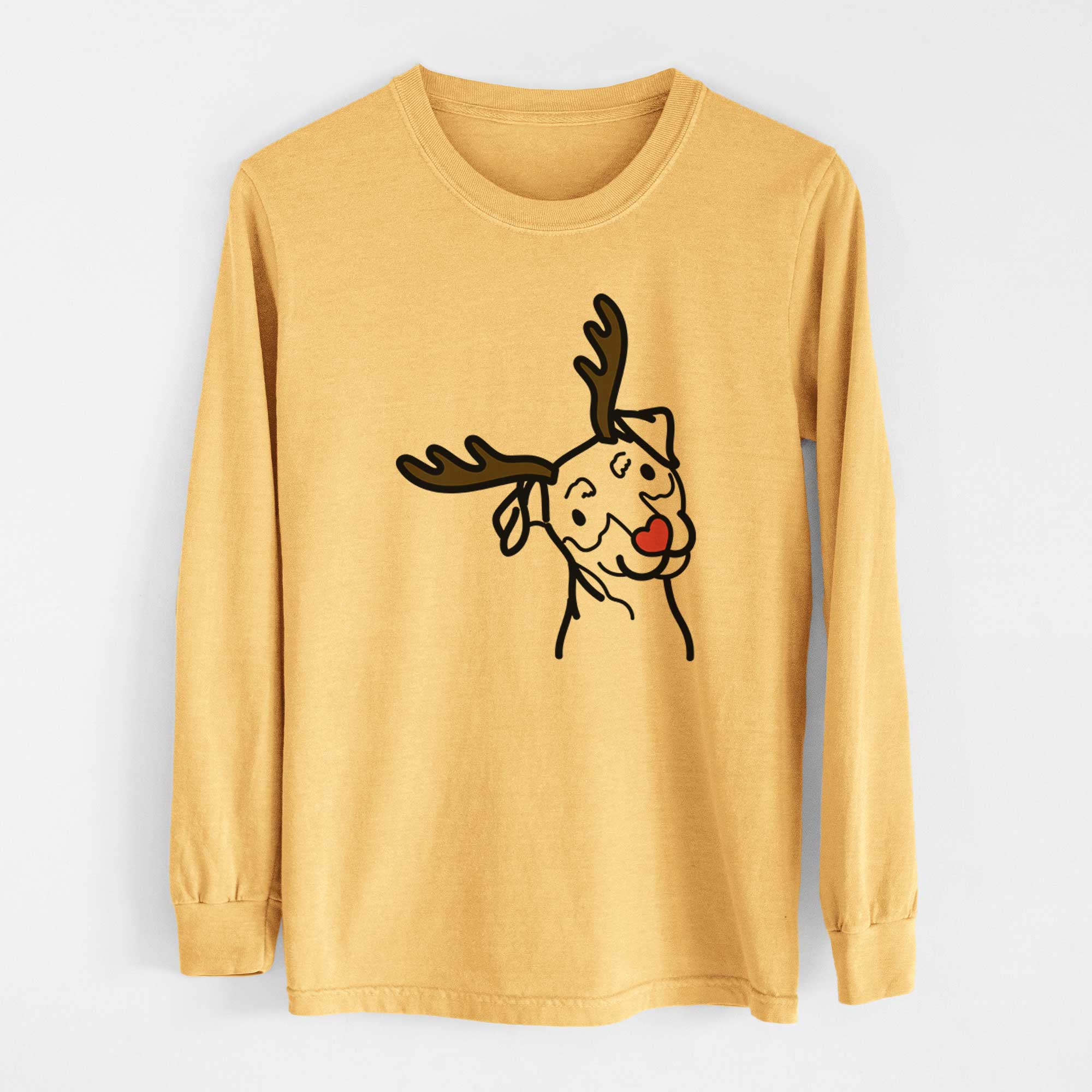 Red Nose Mini Pinscher - Heavyweight 100% Cotton Long Sleeve