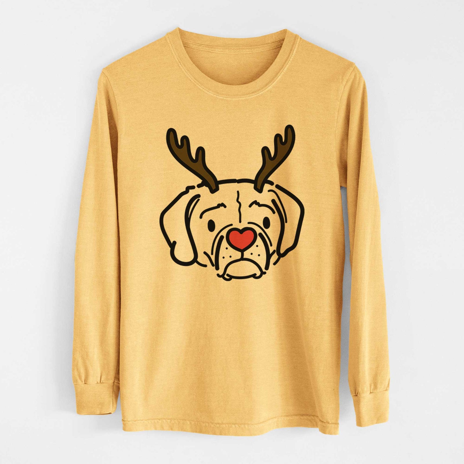 Red Nose Puggle - Mitzi - Heavyweight 100% Cotton Long Sleeve