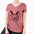 Red Nose Puggle - Mitzi - Women's V-neck Shirt