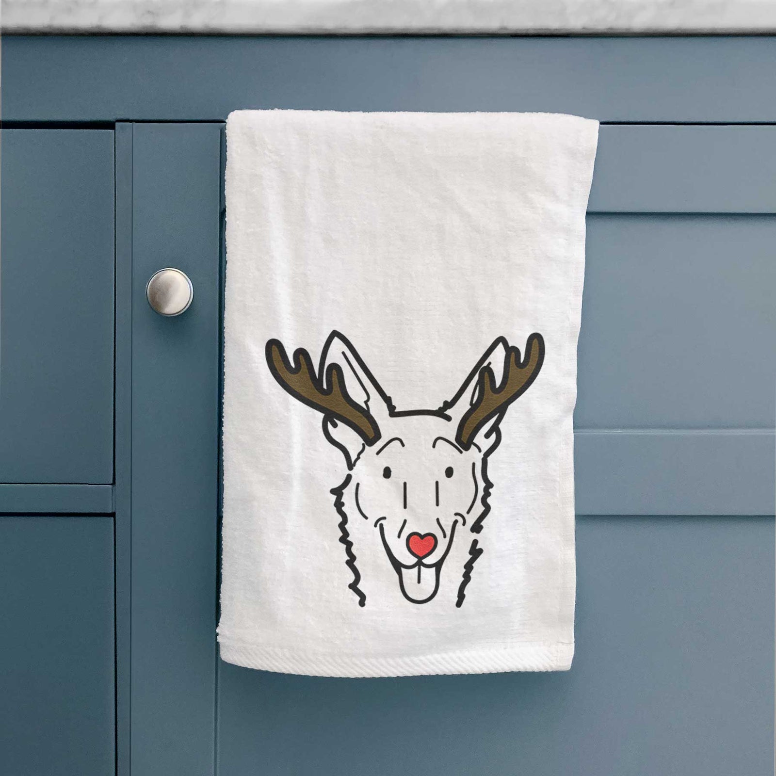 Red Nose Carolina Dog - Mochi - Decorative Hand Towel