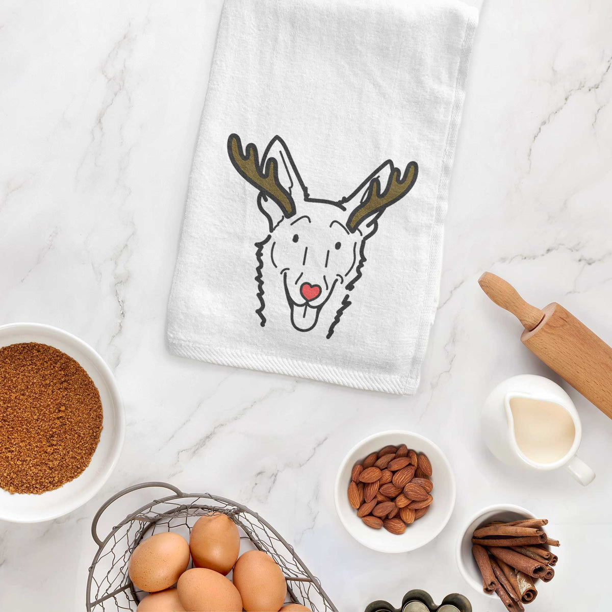 Red Nose Carolina Dog - Mochi - Decorative Hand Towel