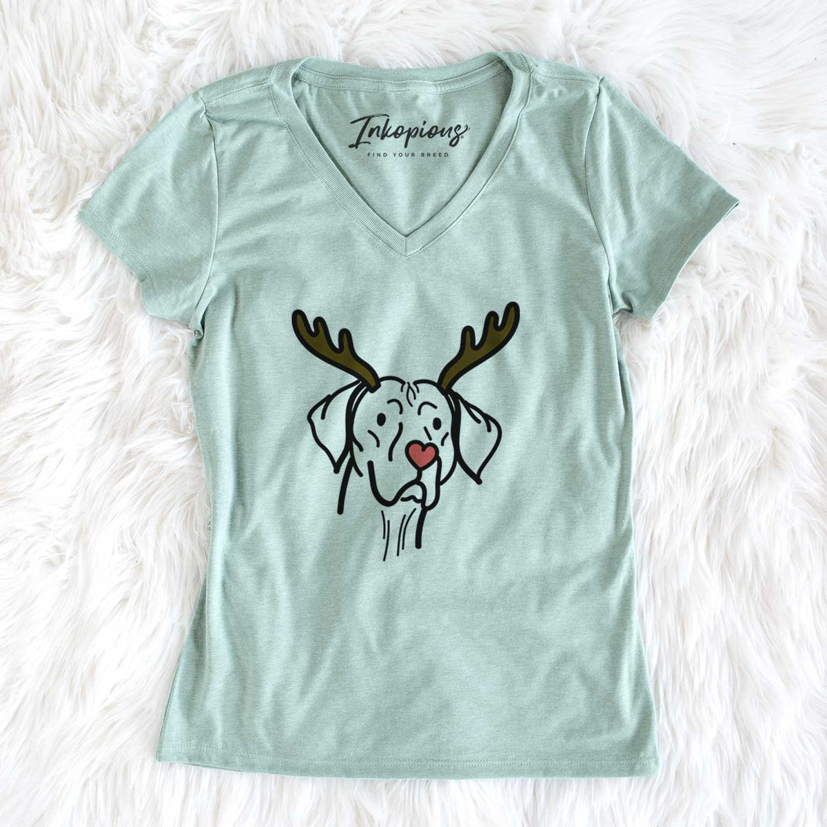 Red Nose Vizsla - Moose - Women&#39;s V-neck Shirt