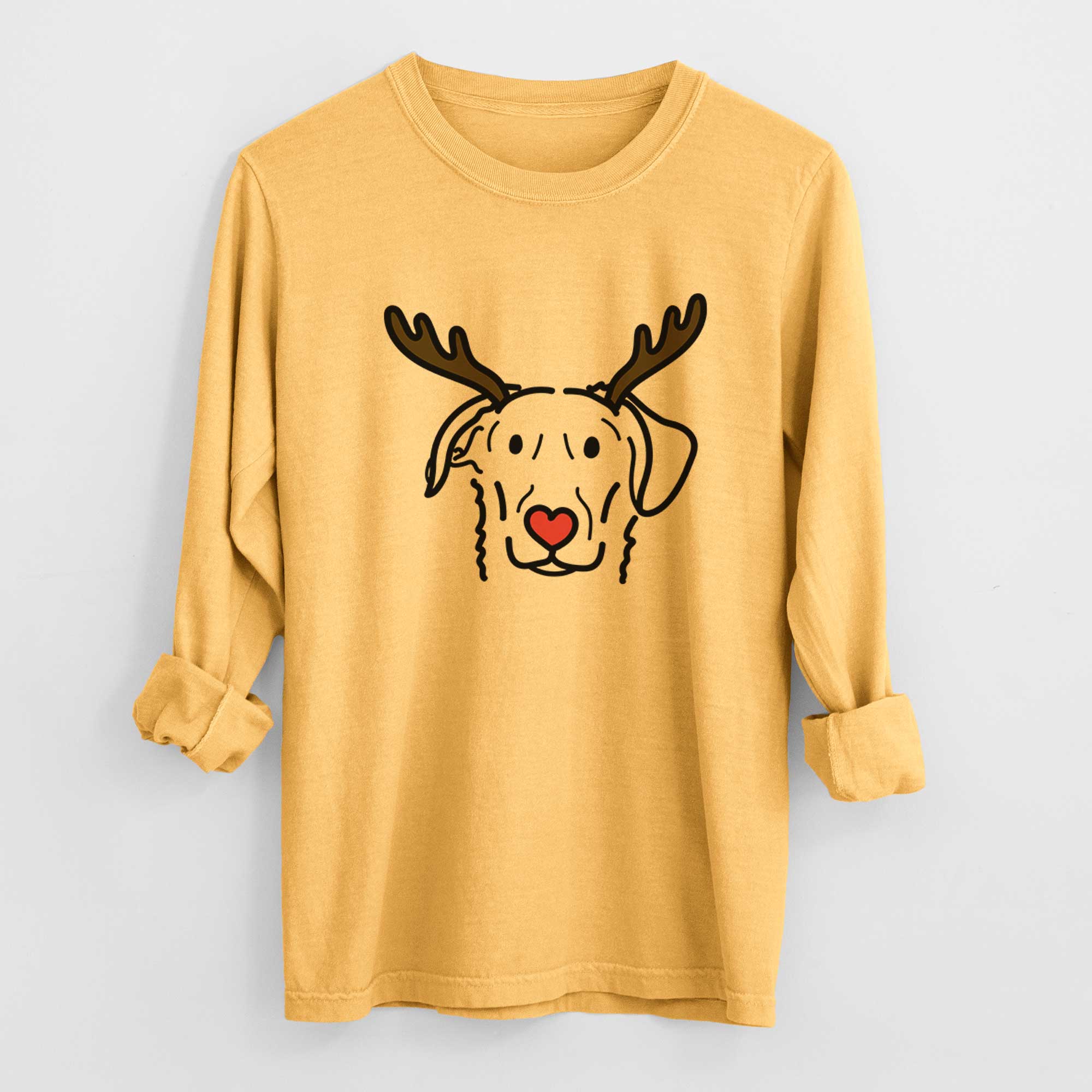 Red Nose German Shepherd Mix - Morrison - Heavyweight 100% Cotton Long Sleeve