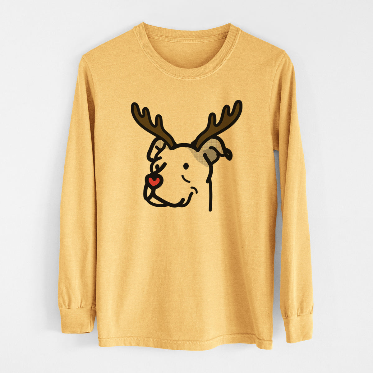 Red Nose Pitbull Mix - Mr. Sir - Heavyweight 100% Cotton Long Sleeve