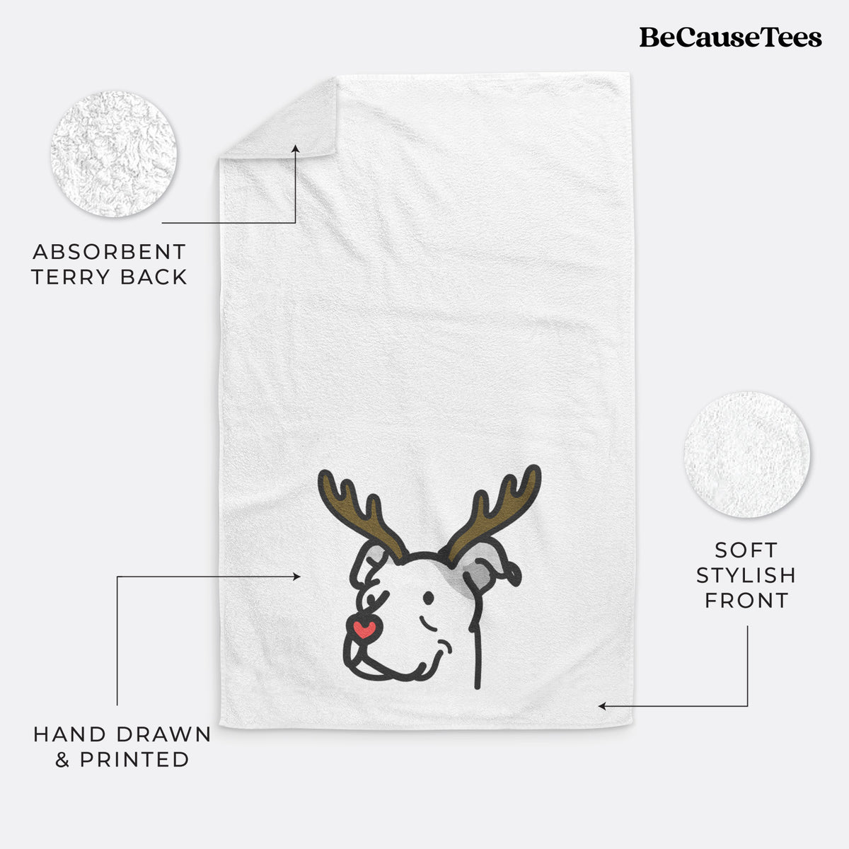 Red Nose Pitbull Mix - Mr. Sir - Decorative Hand Towel