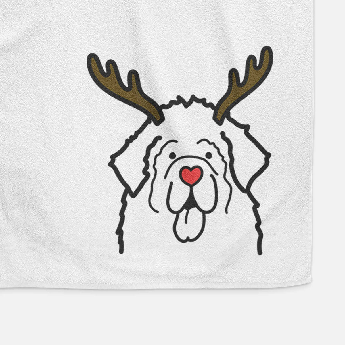 Red Nose Newfoundland - Decorative Hand Towel