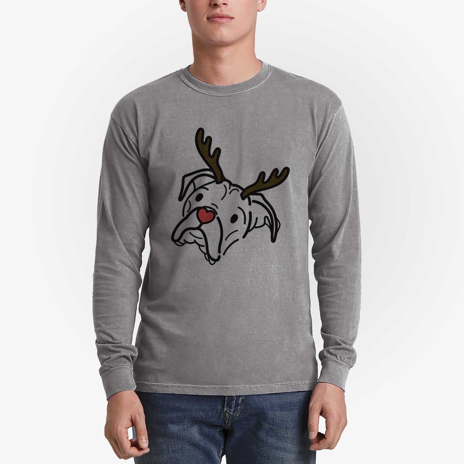 Red Nose Boxer - Noodle - Heavyweight 100% Cotton Long Sleeve