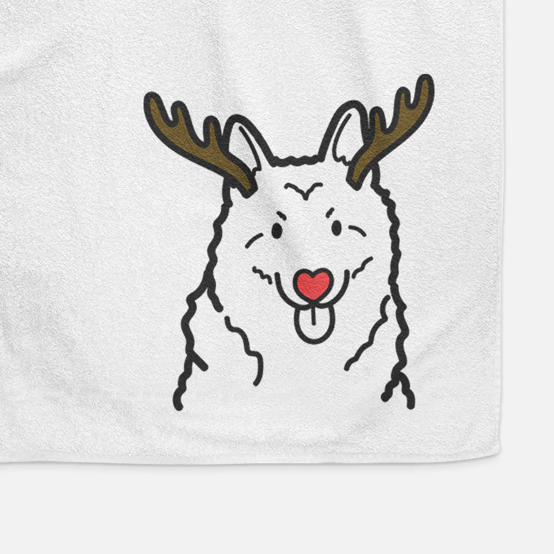 Red Nose Norwegian Elkhound - Decorative Hand Towel