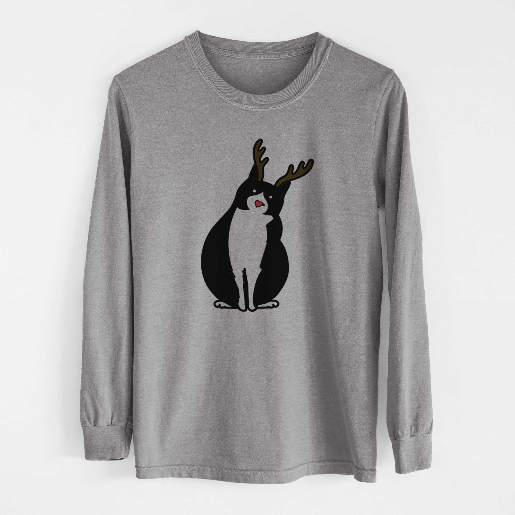 Red Nose Tuxedo Cat - Oliver - Heavyweight 100% Cotton Long Sleeve