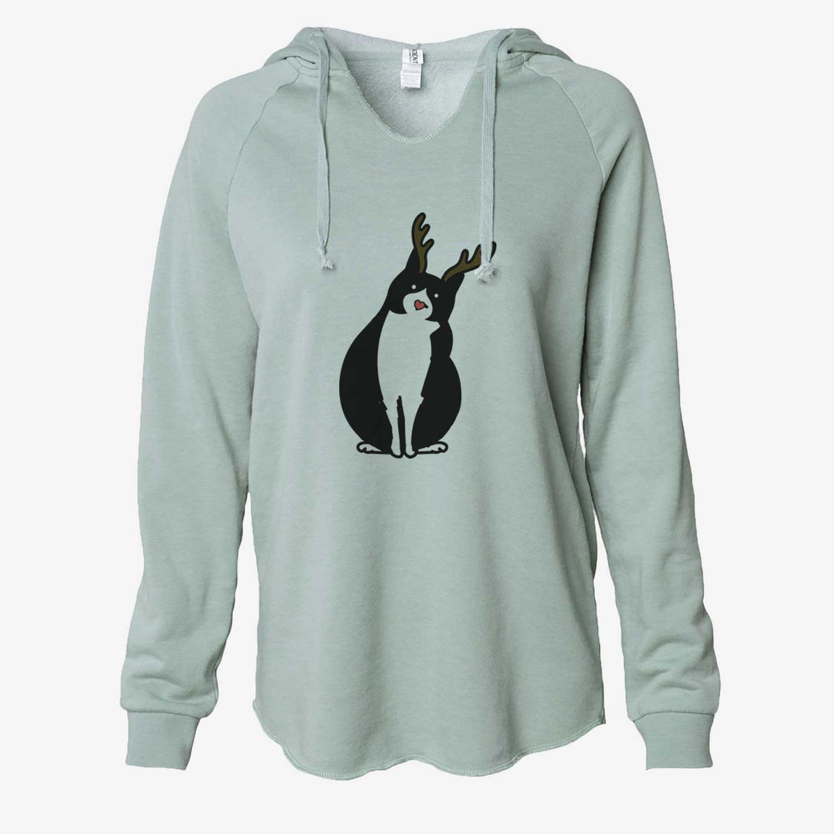 Red Nose Tuxedo Cat - Oliver - Cali Wave Hooded Sweatshirt