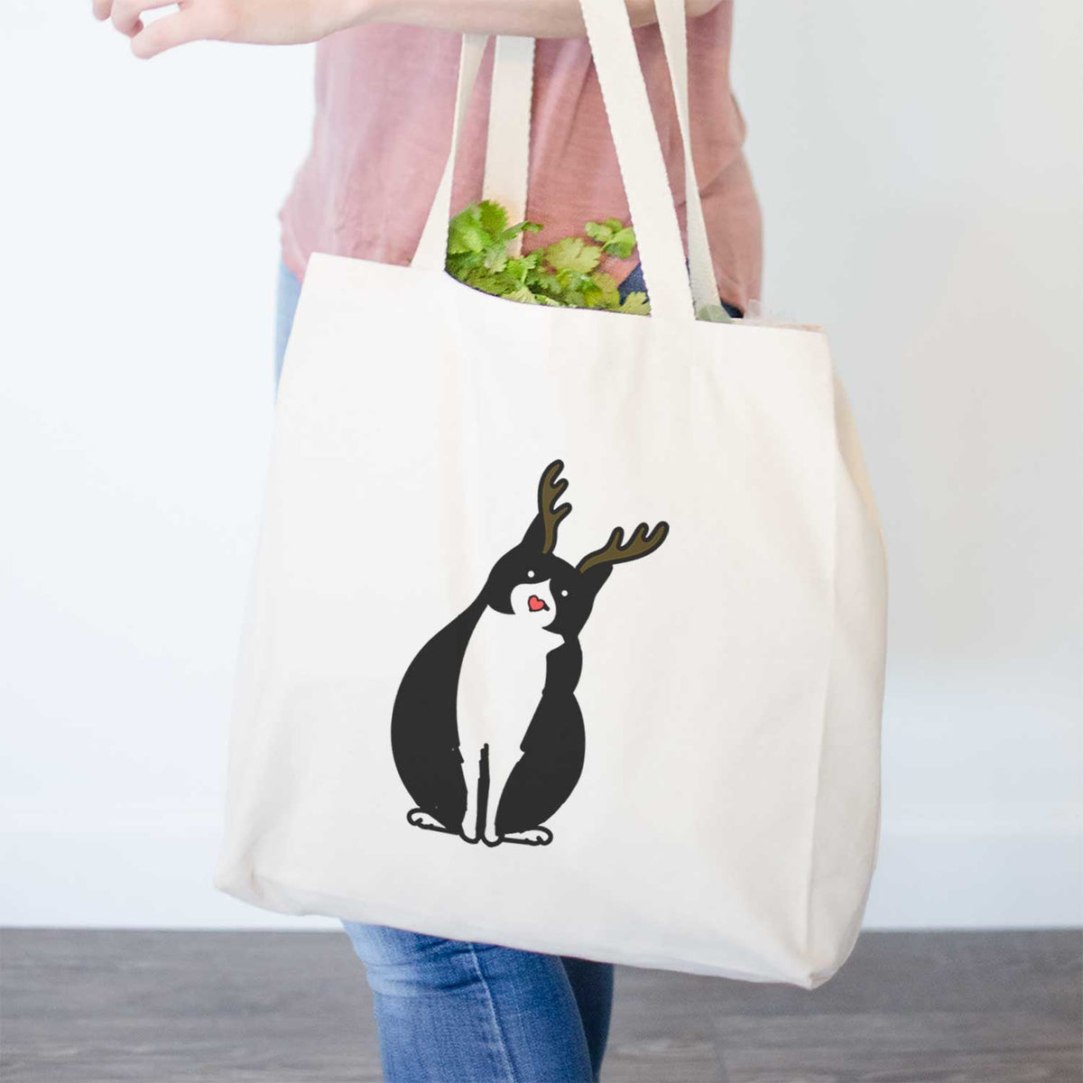 Red Nose Tuxedo Cat - Oliver - Tote Bag