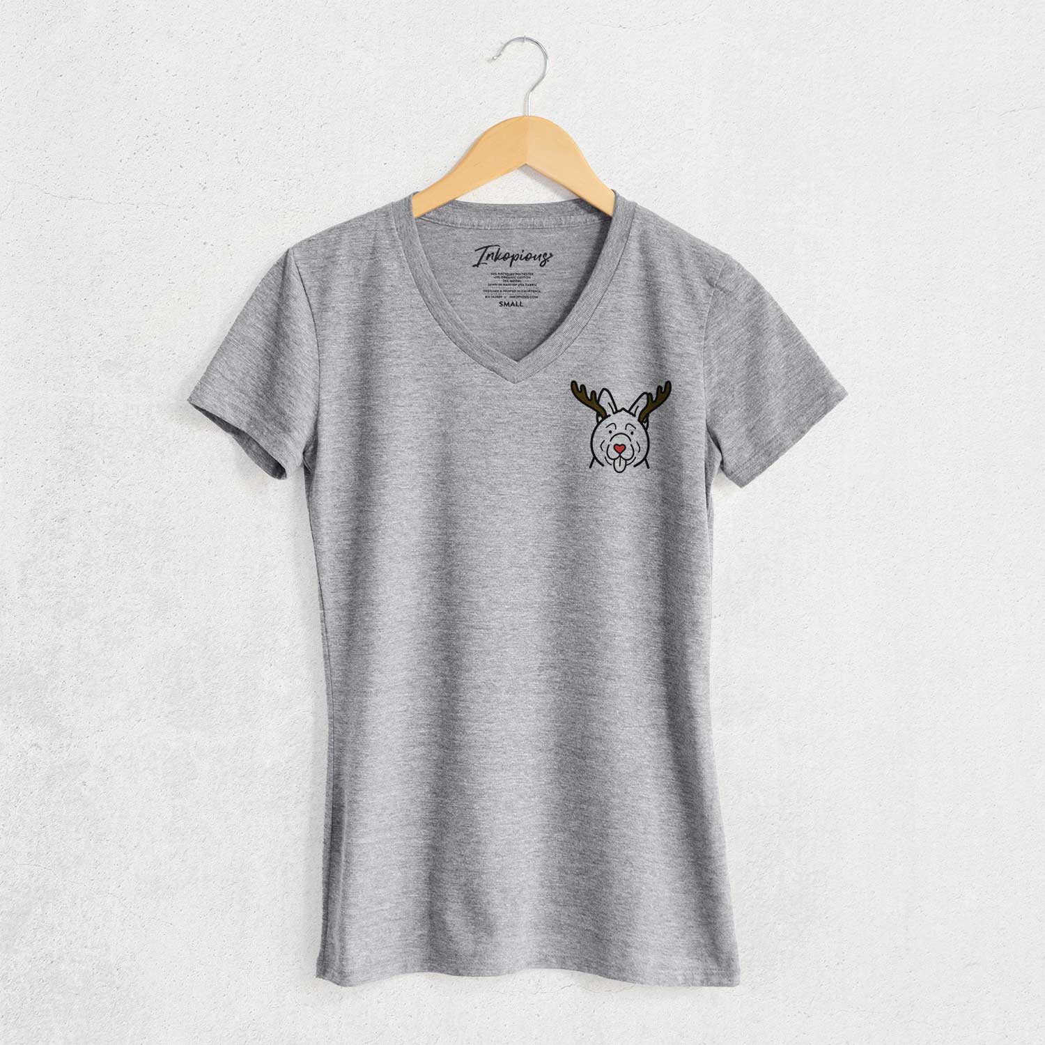 Red Nose Akita - Women's V-neck Shirt