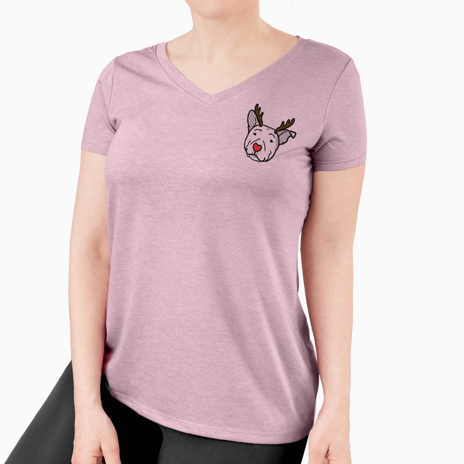 Red Nose Pitbull - Archer - Women's V-neck Shirt