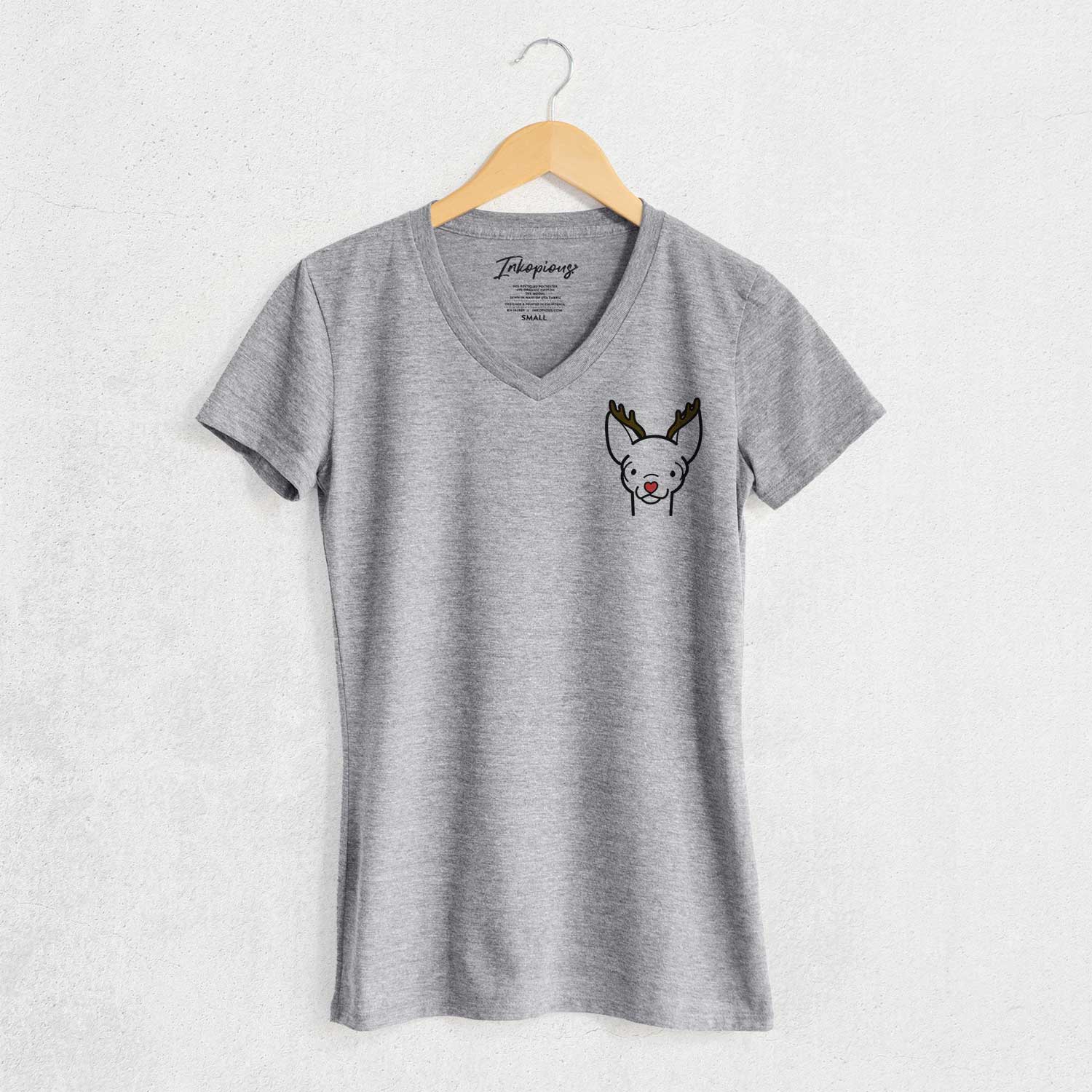 Red Nose Chihuahua - Women's V-neck Shirt