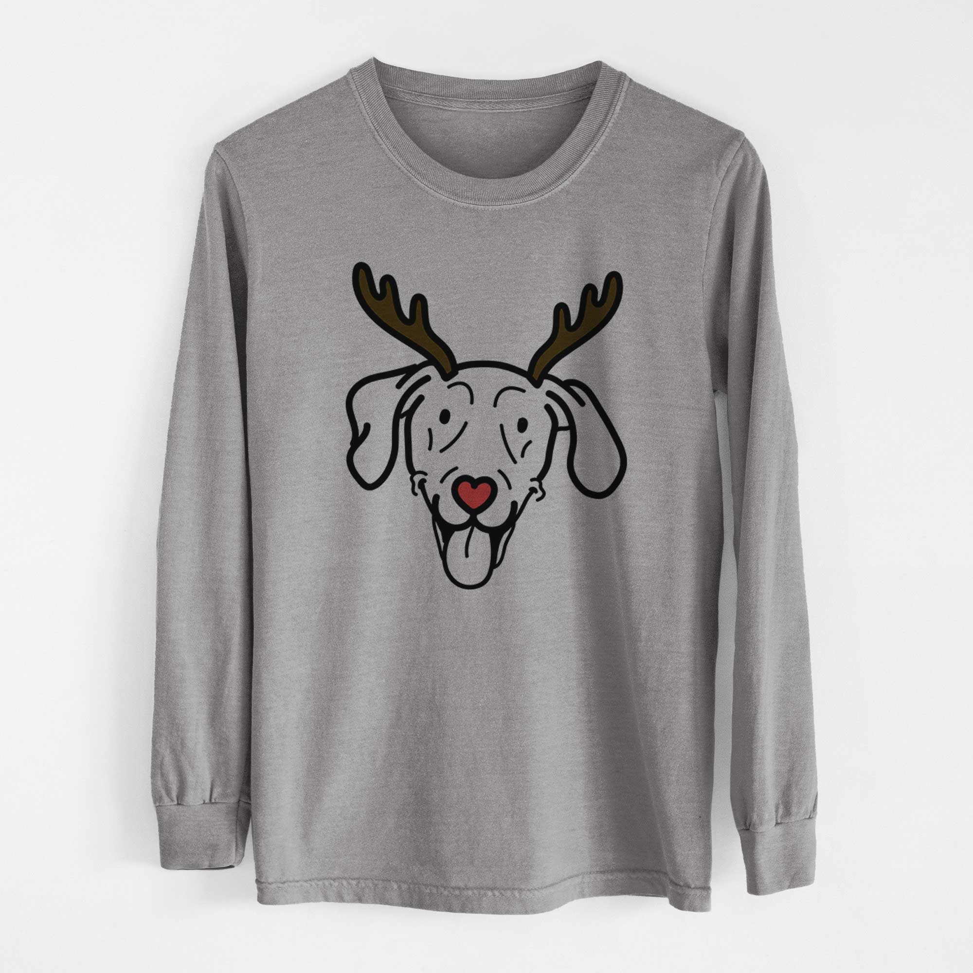 Red Nose Weimaraner - Paco Lobo - Heavyweight 100% Cotton Long Sleeve