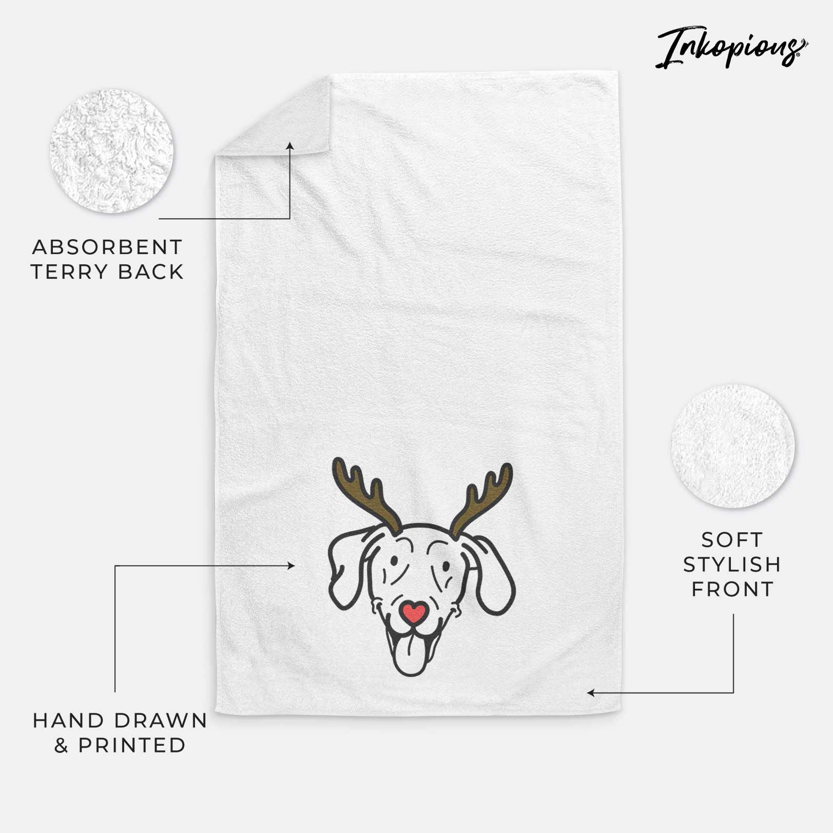 Red Nose Weimaraner - Paco Lobo - Decorative Hand Towel