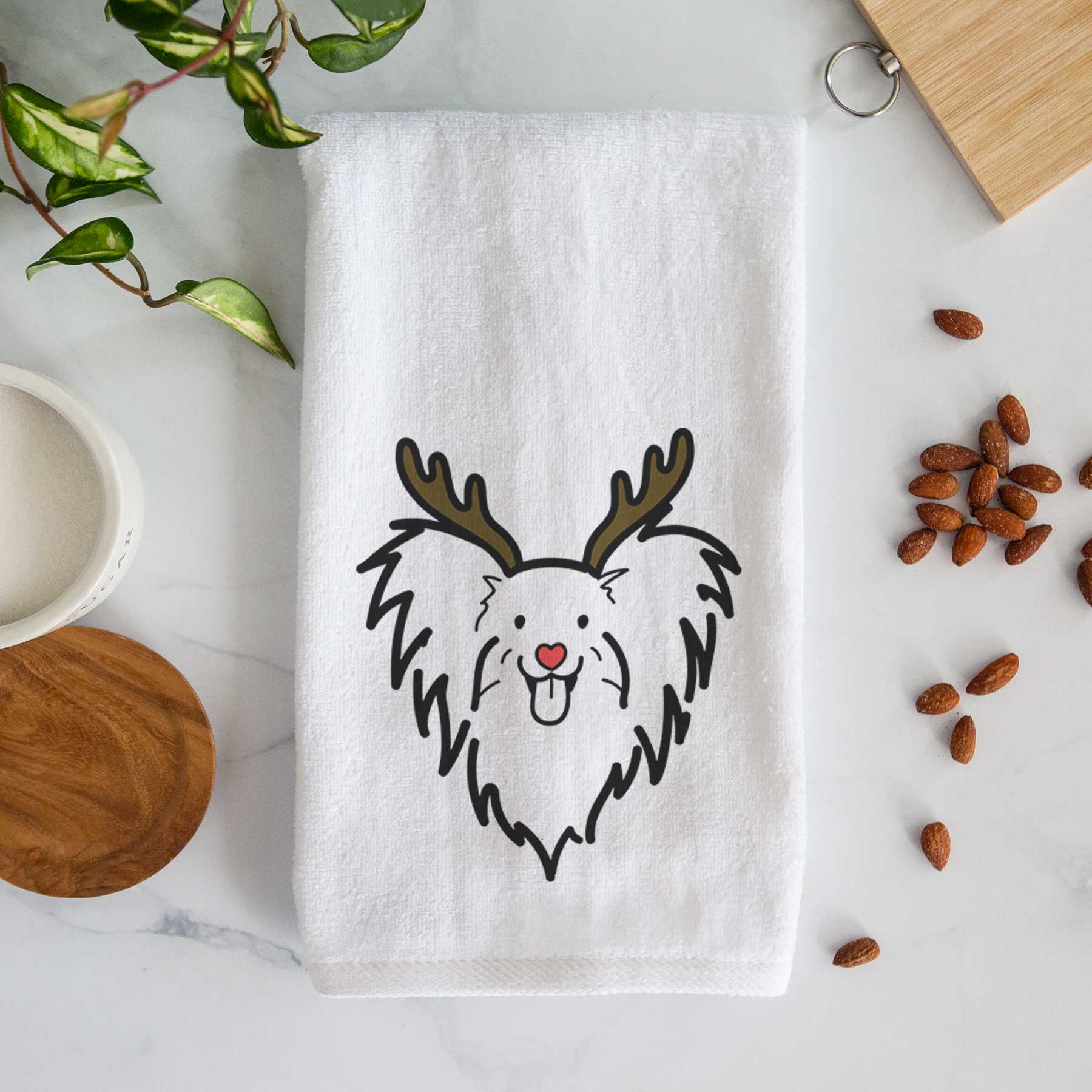 Red Nose Papillon - Decorative Hand Towel