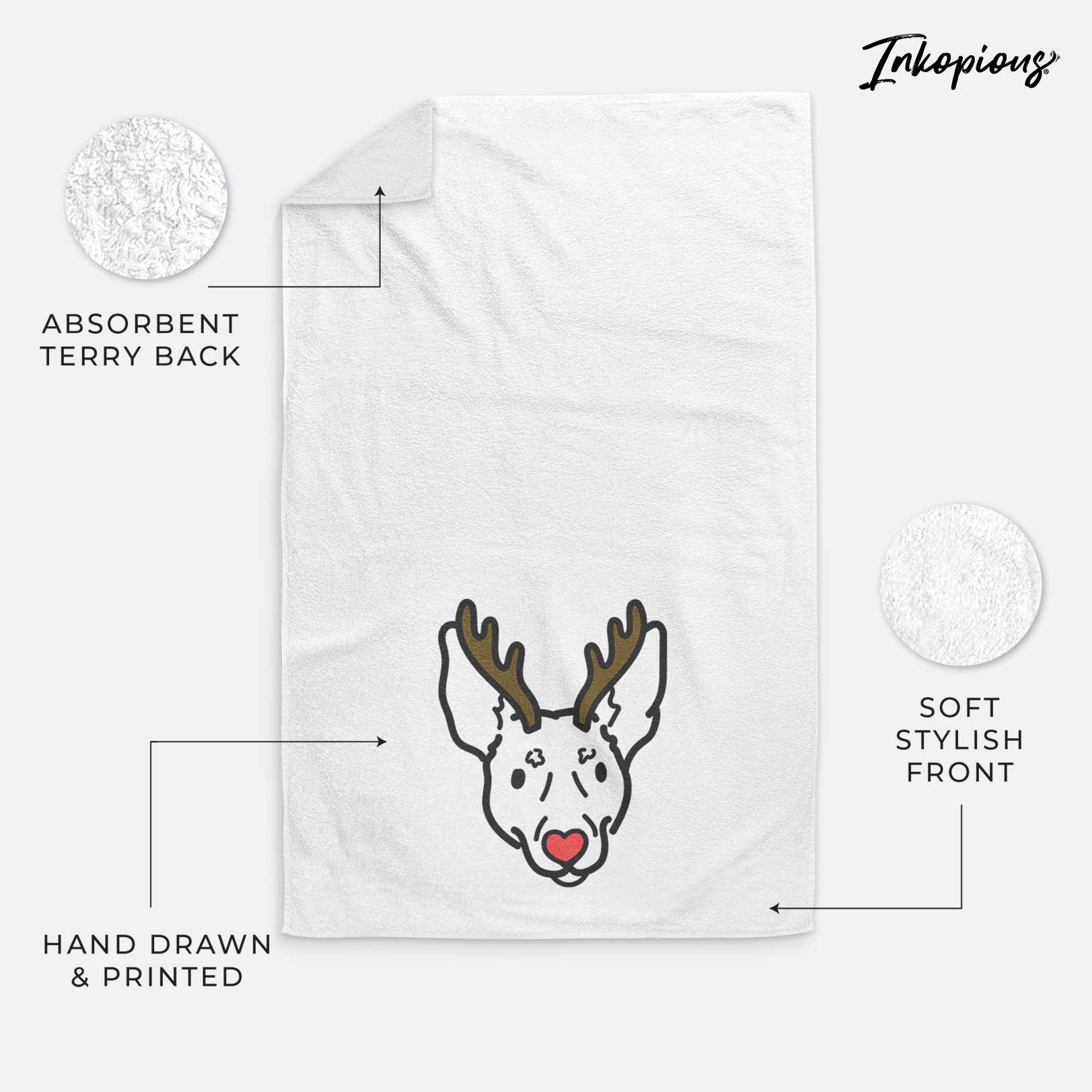 Red Nose Rat Terrier - Penny - Decorative Hand Towel