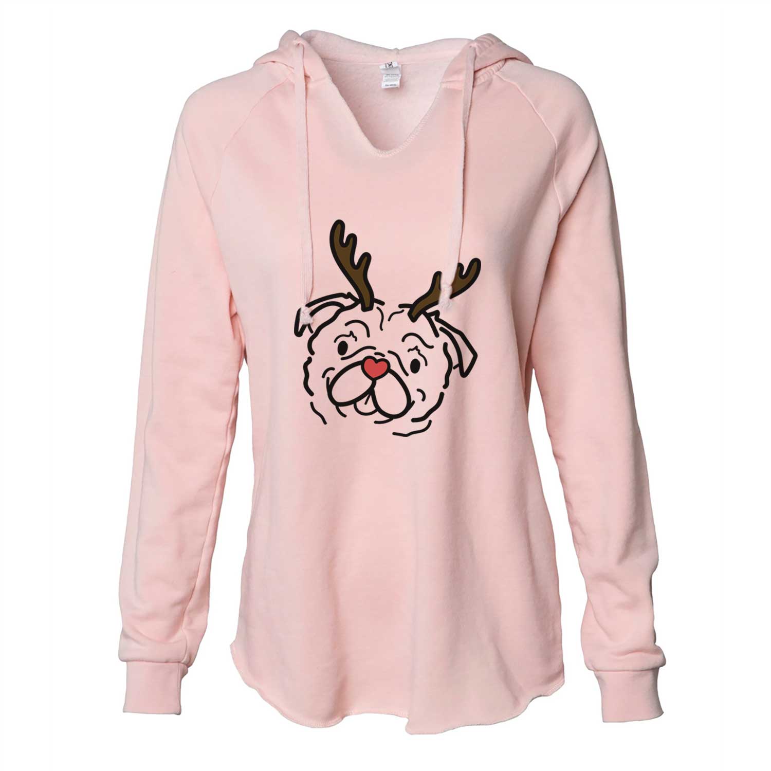 Red Nose Pug - Pip - Cali Wave Hooded Sweatshirt