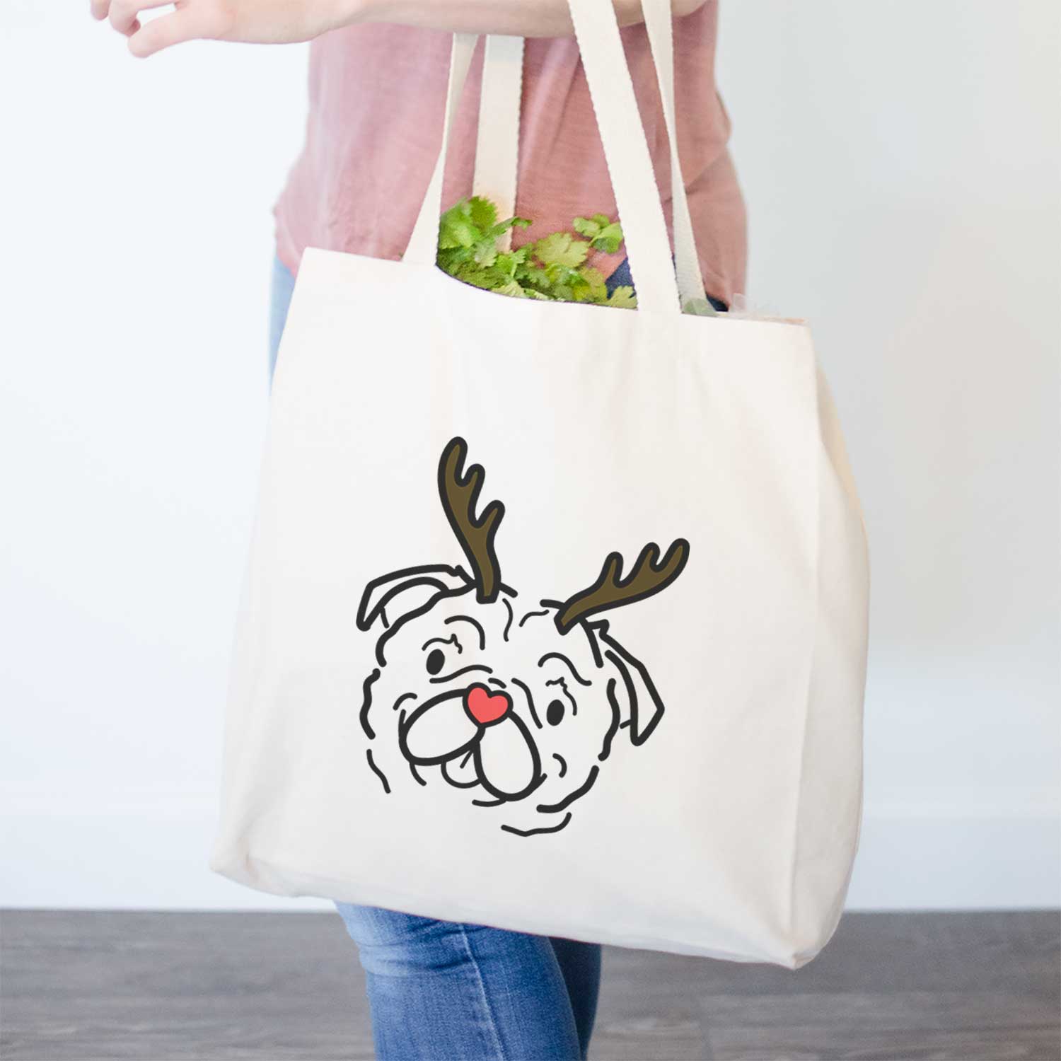 Red Nose Pug - Pip - Tote Bag