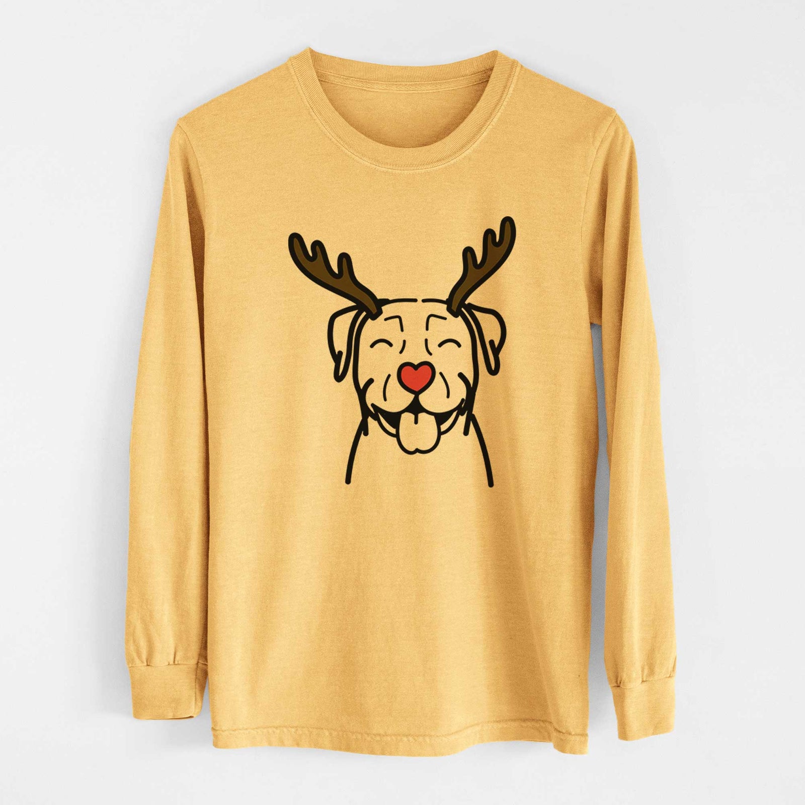 Red Nose Pitbull - Heavyweight 100% Cotton Long Sleeve