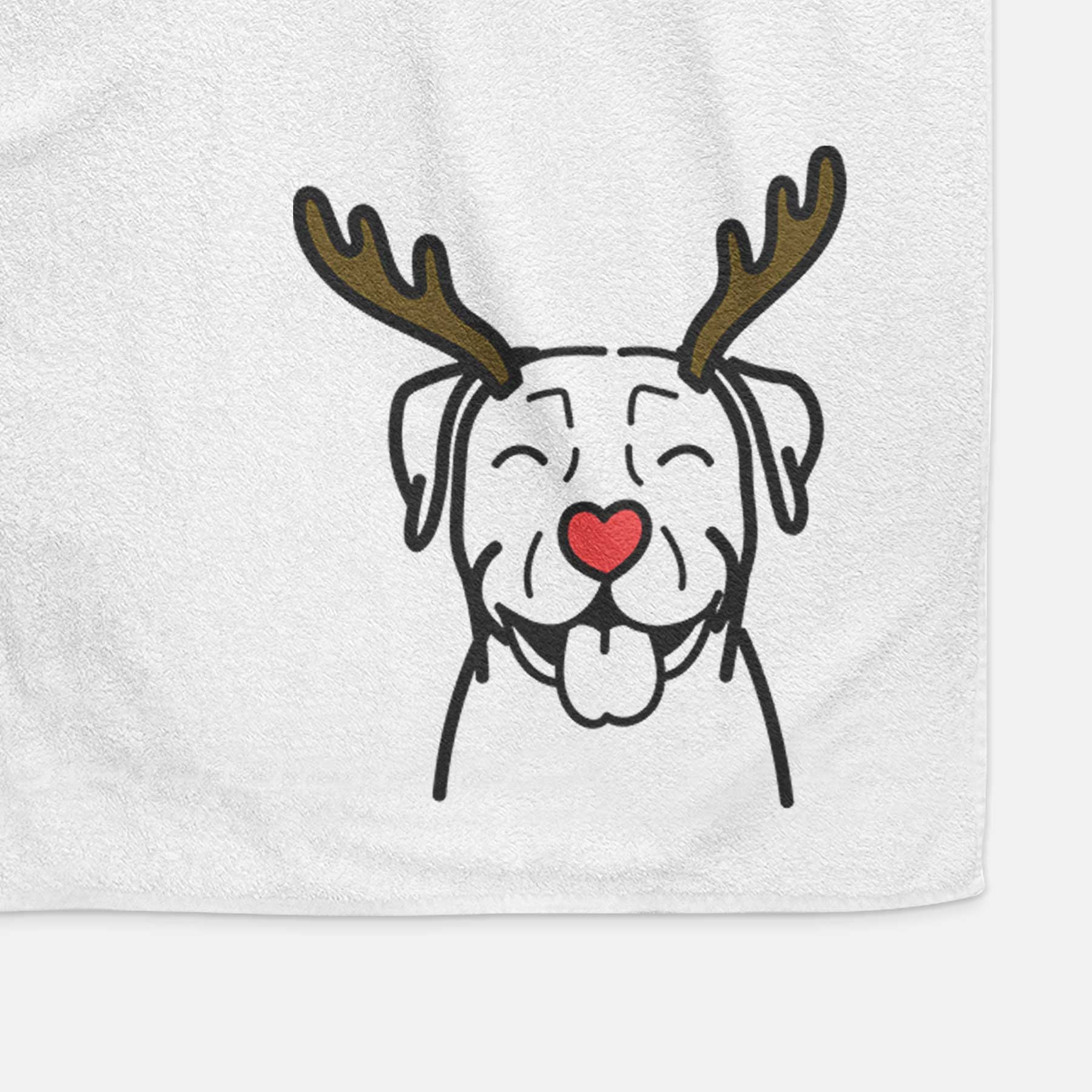 Red Nose Pitbull - Decorative Hand Towel