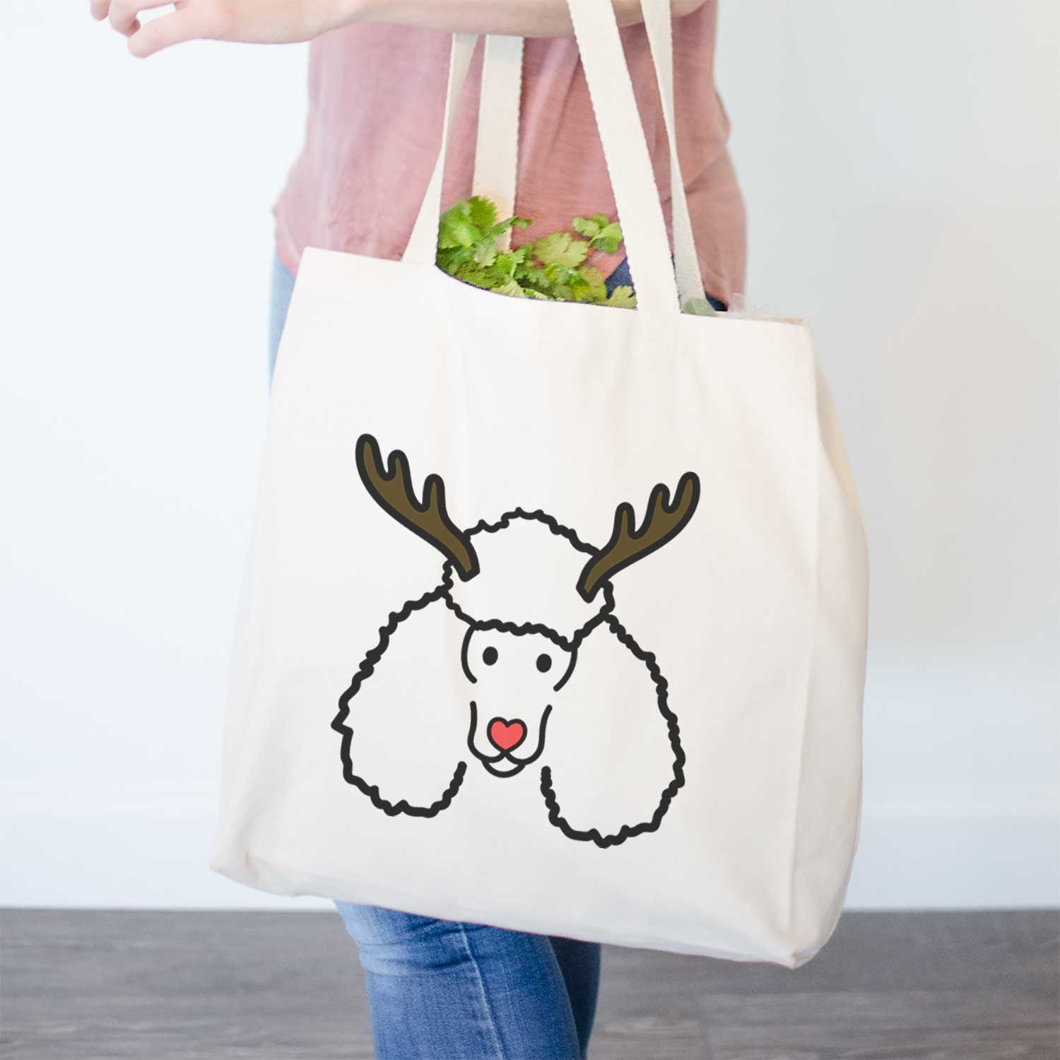 Red Nose Poodle - Tote Bag