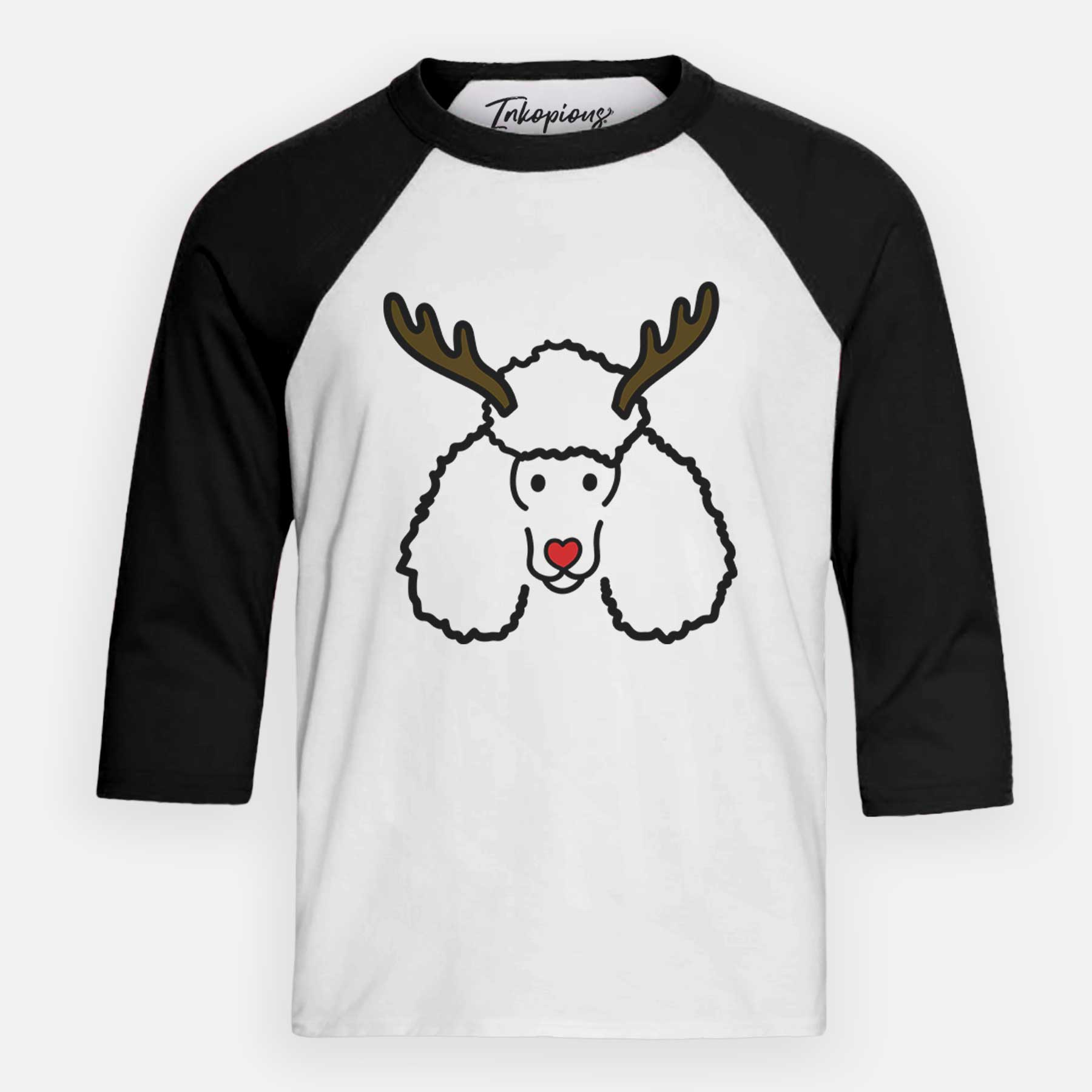 Red Nose Poodle - Youth 3/4 Long Sleeve