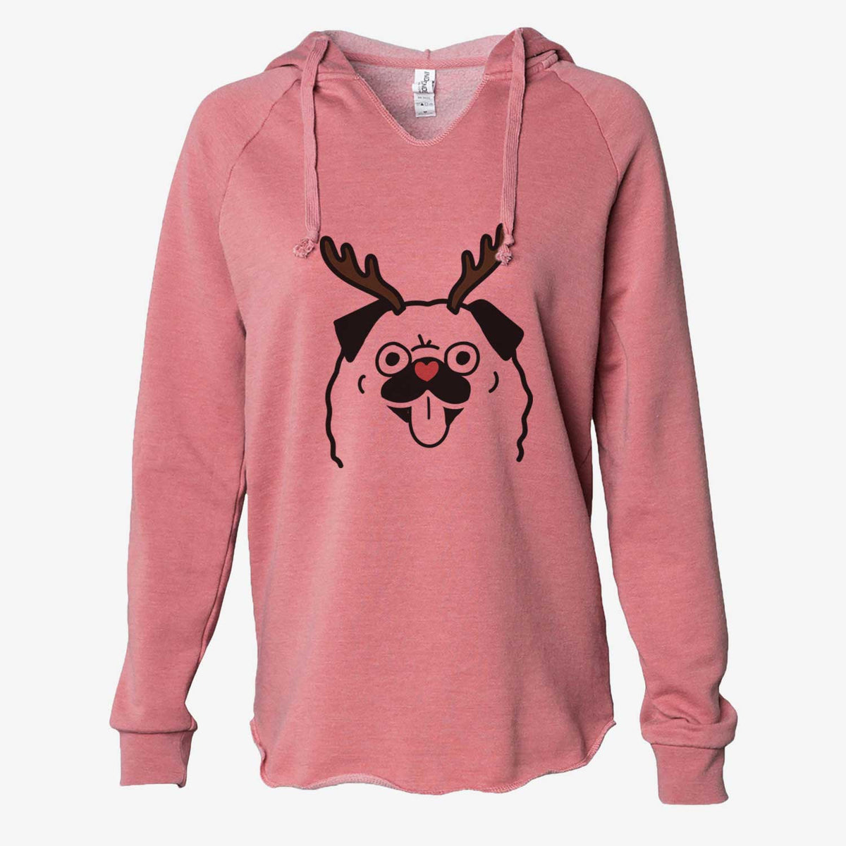 Red Nose Pug - Cali Wave Hooded Sweatshirt