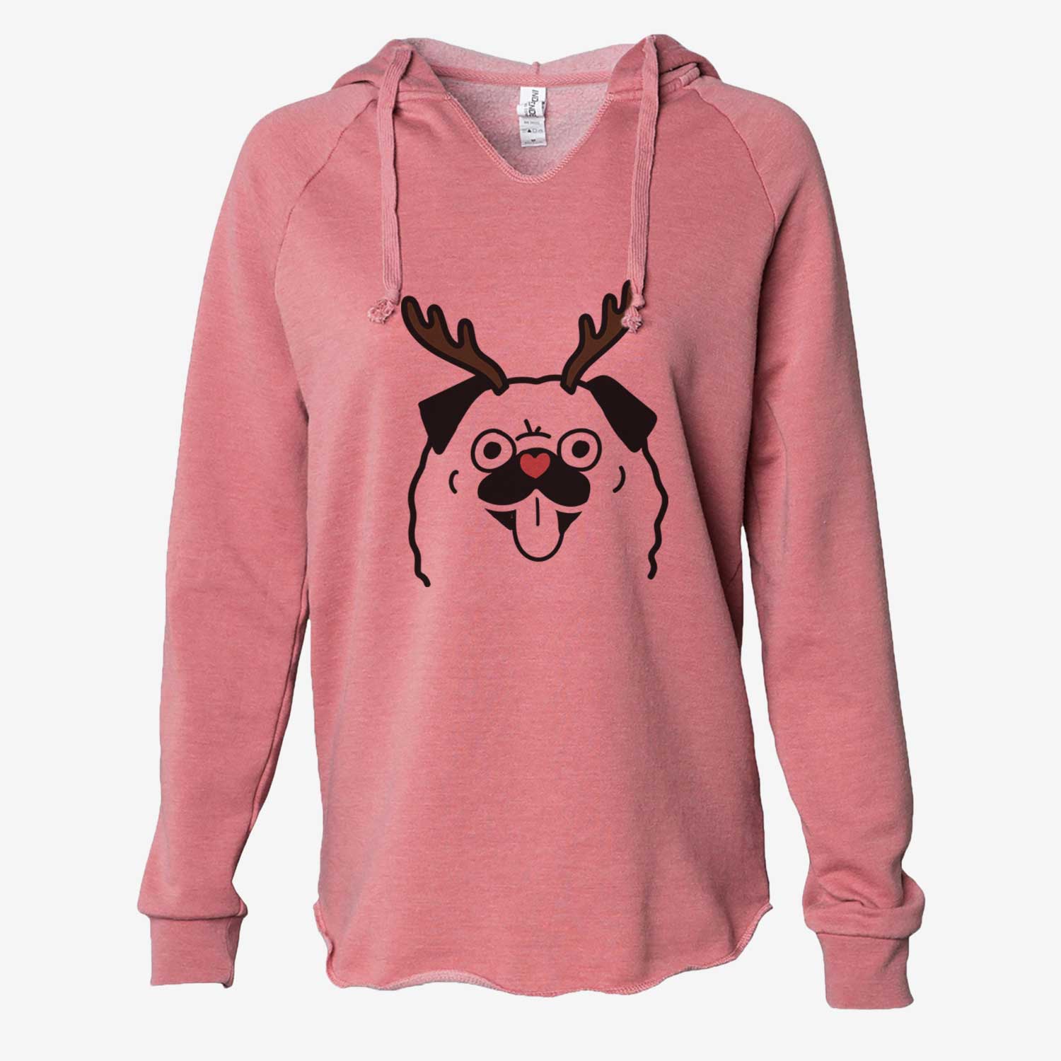 Red Nose Pug - Cali Wave Hooded Sweatshirt