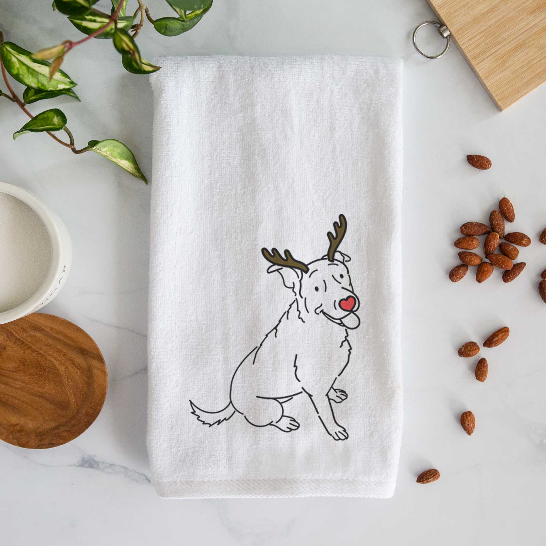 Red Nose Rottweiler Mix - Rocky - Decorative Hand Towel